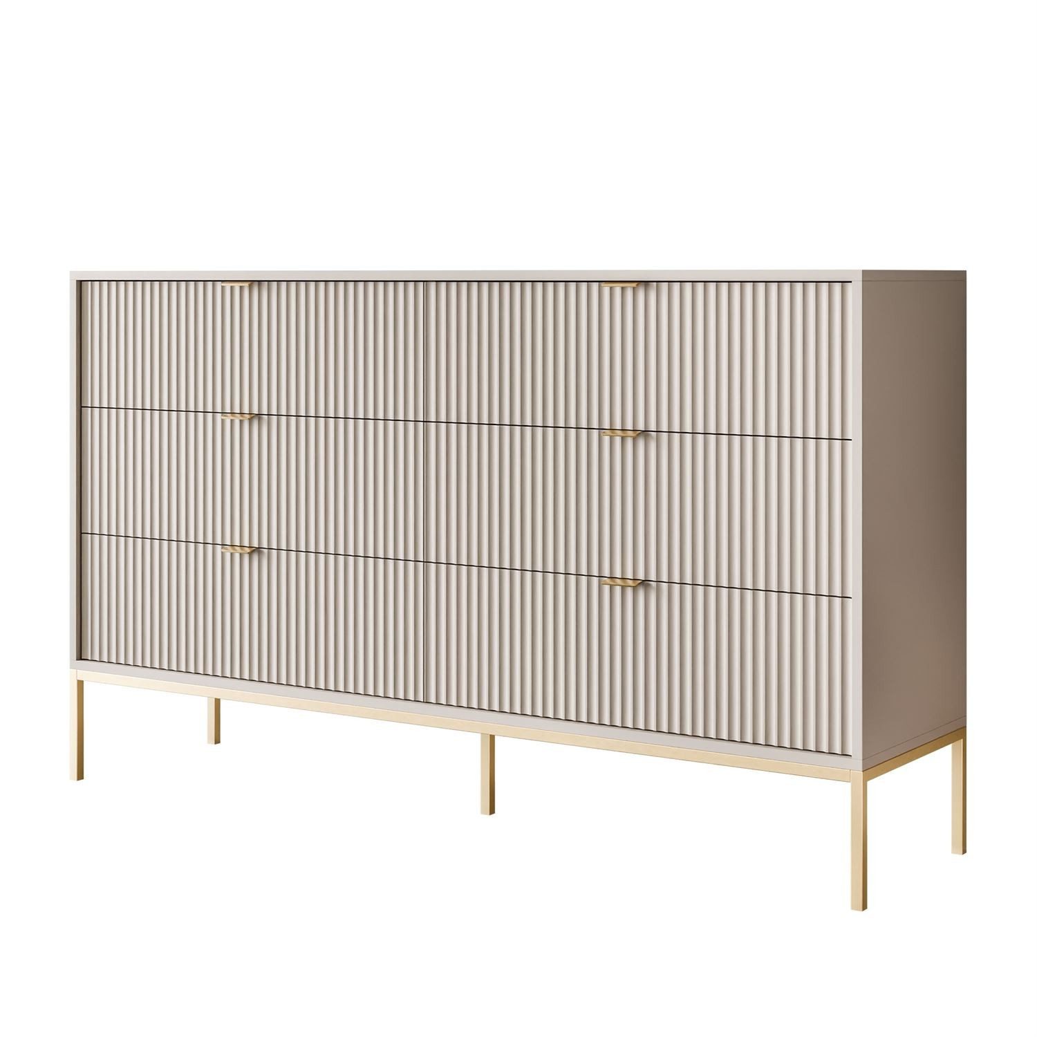 Lookway Kommode CORTADO GOLD KS154 mit Schubladen, 154x39x91 cm – Bild 2 von 5