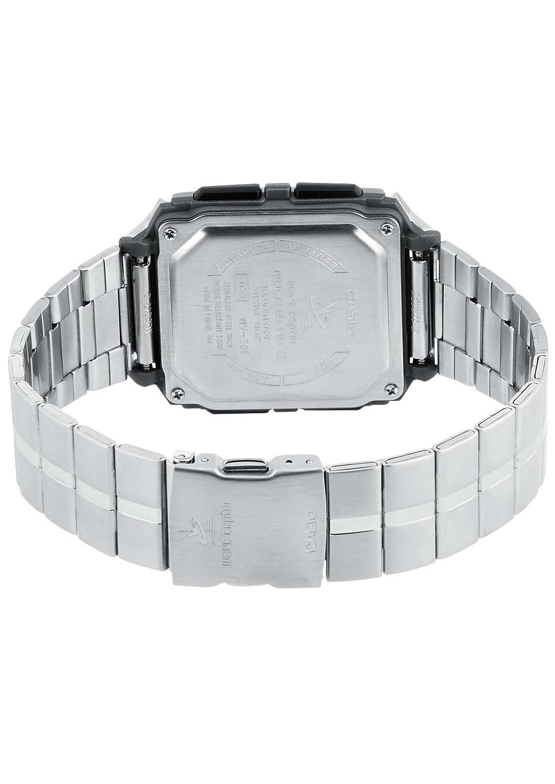 Casio Funk Funkchronograph WV-59RD-1AEF, Quarzuhr, Armbanduhr, Herrenuhr, Digitaluhr, Edelstahlarmband,Weltzeit