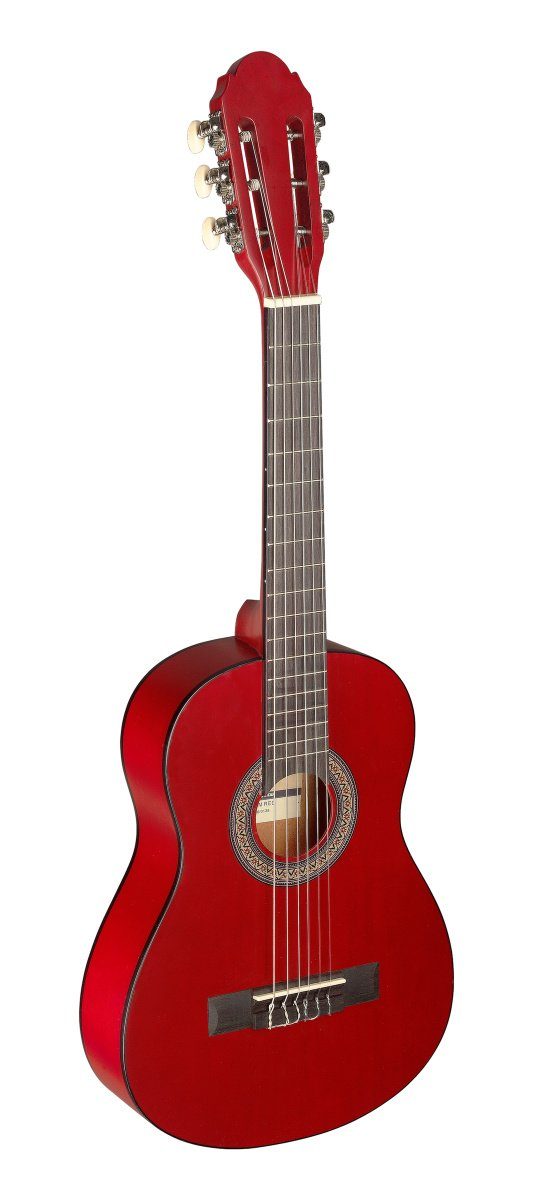 Stagg Konzertgitarre 405 M RED 1/4 Kindergitarre Konzertgitarre rot matt klassische Gita...