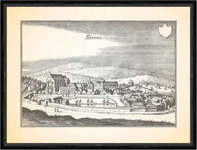 Kunstdruck Heina Haina Kloster Kellerwald Wohra Hohen Lohr Waldeck Faks_Merian 0, (1 St)