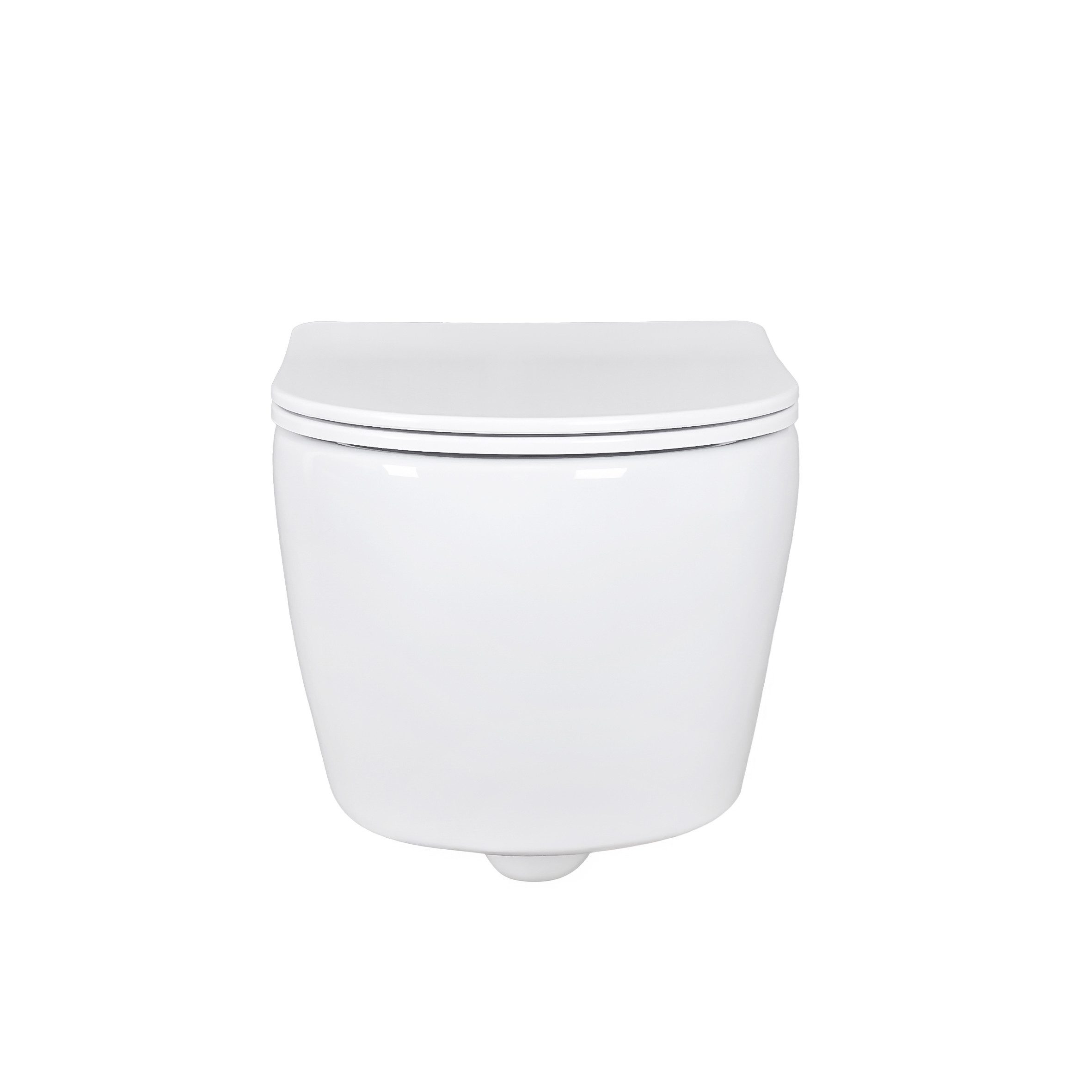 Belvit Tiefspül-WC AL5512+AL0411, Spülrandloses Wand Hänge WC Spülrandlos Toilette Bidet Taharet