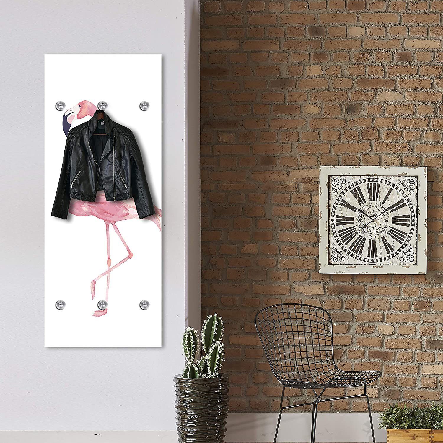 queence Шкафыleiste Flamingo, mit 6 Haken, 50 x 120 cm