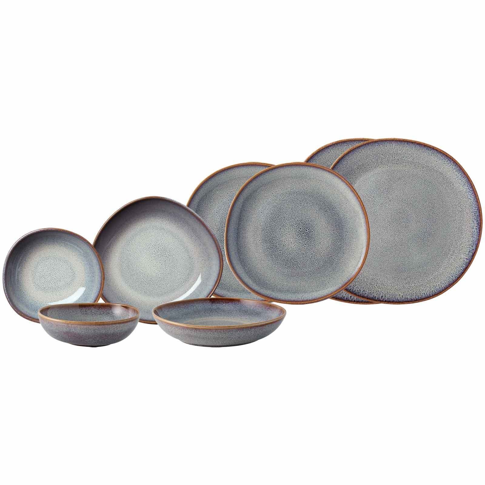 like. by Villeroy & Boch Kombiservice Lave Einsteiger-Set 8er Set (8-tlg), 2 Personen, Steingut