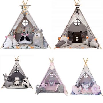 Welt der Träume Spielzelt Tipi, Kinder Spielzelt, Teepee, Zelt mit Fenster, Tipizelt, Spielset für Kinder VERSCHIEDENE MUSTER