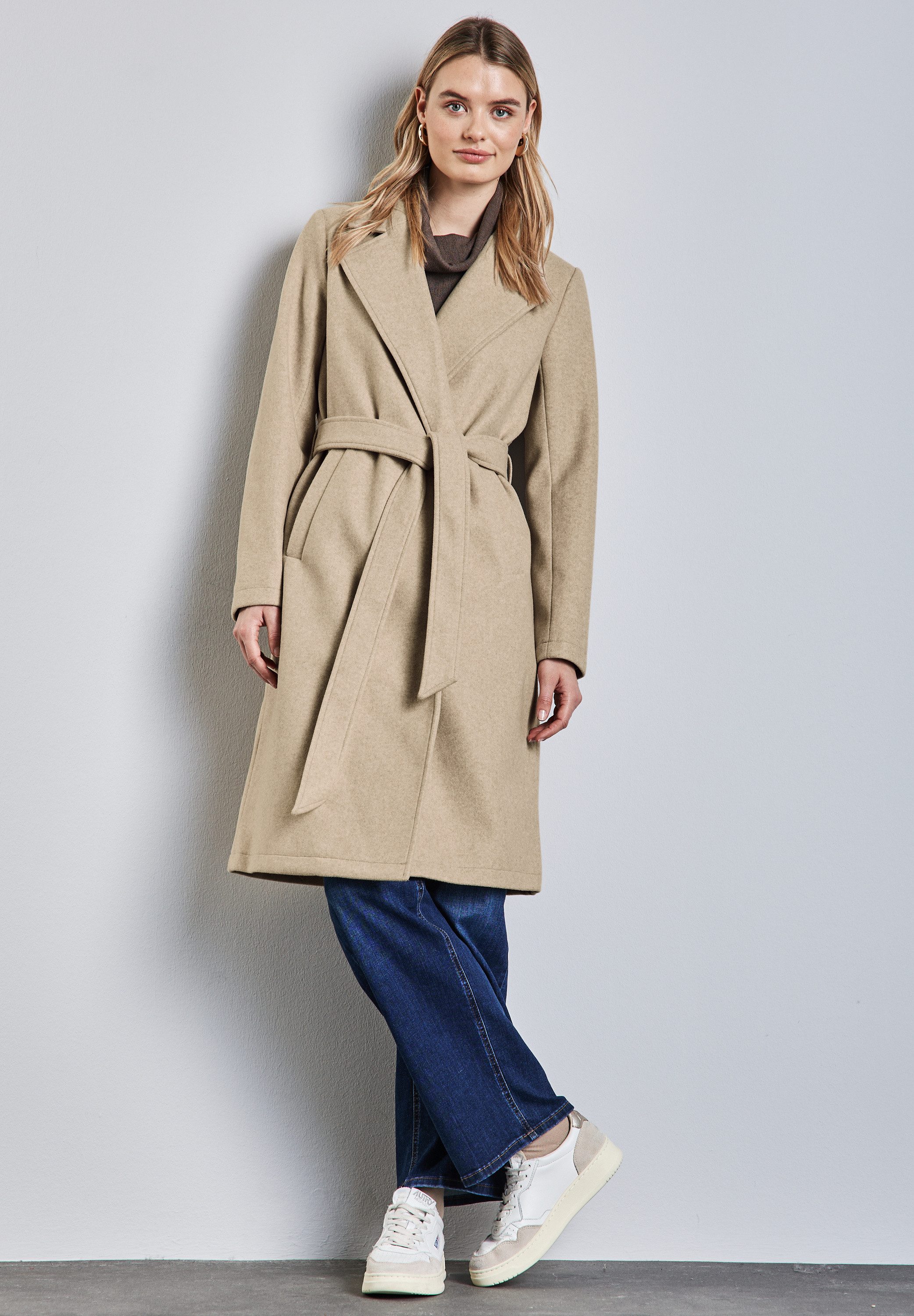 STREET ONE Kurzjacke mit Gürtel zum Taillieren