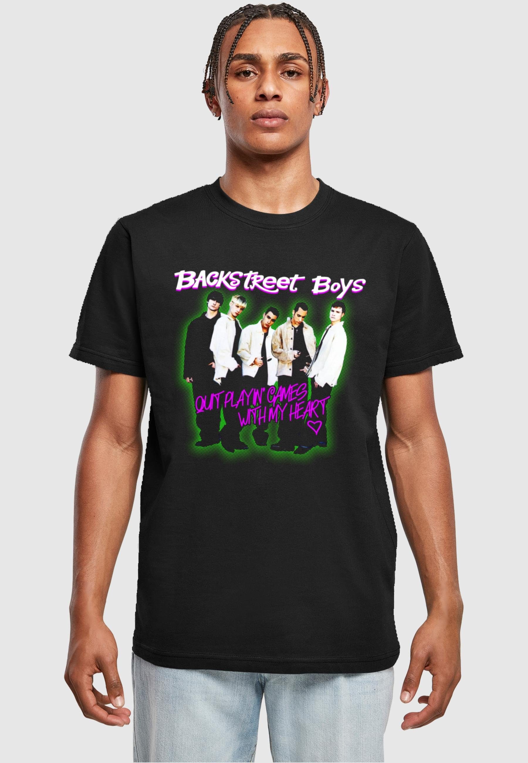 T-Shirt Herren Merchcode black - Playing Boys T-Shirt (1-tlg) Round Neck Games Backstreet