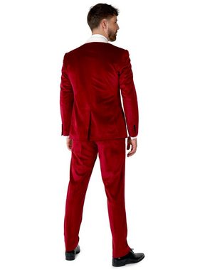 Opposuits Partyanzug Velvet Vibes Deluxe Anzug, Eleganter Smoking Anzug für gediegene Weihnachtsmänner