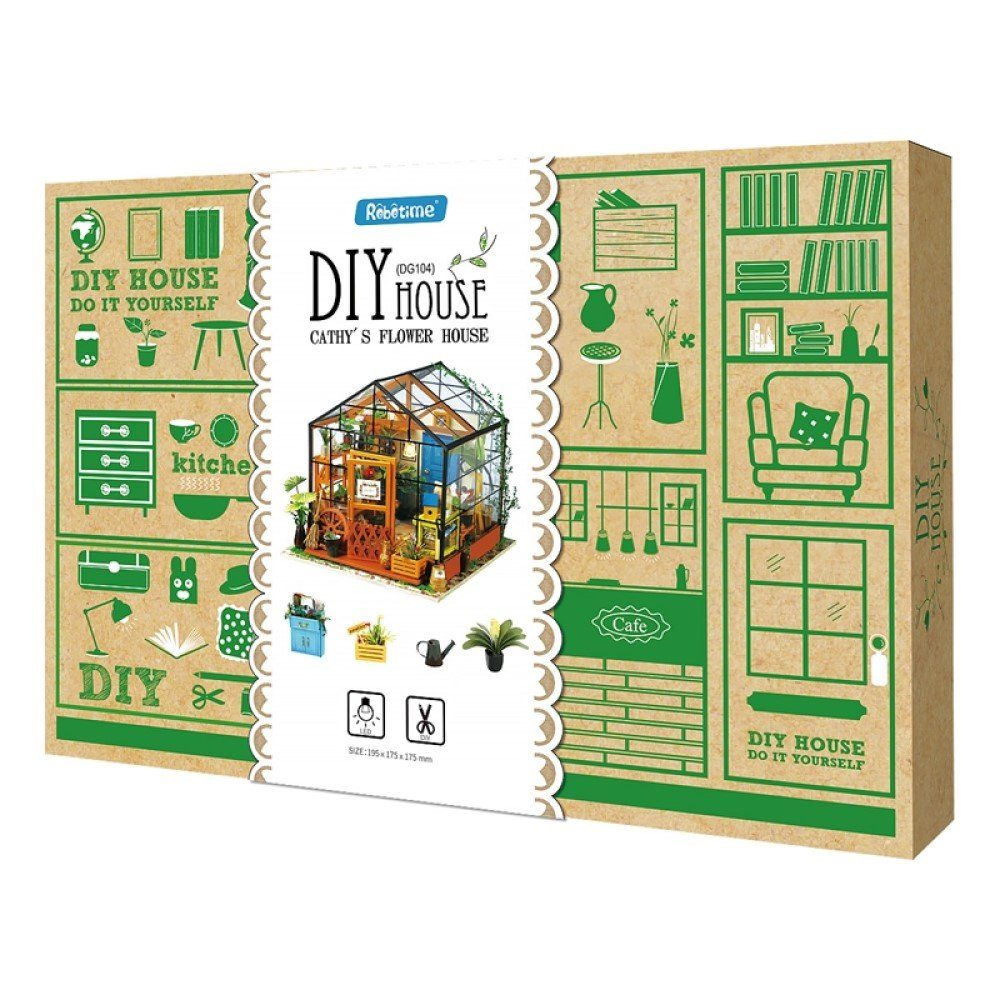 "Cathy´s DIY Puzzleteile ROKR Miniature 231 House", Robotime 3D-Puzzle House Rolife Flower
