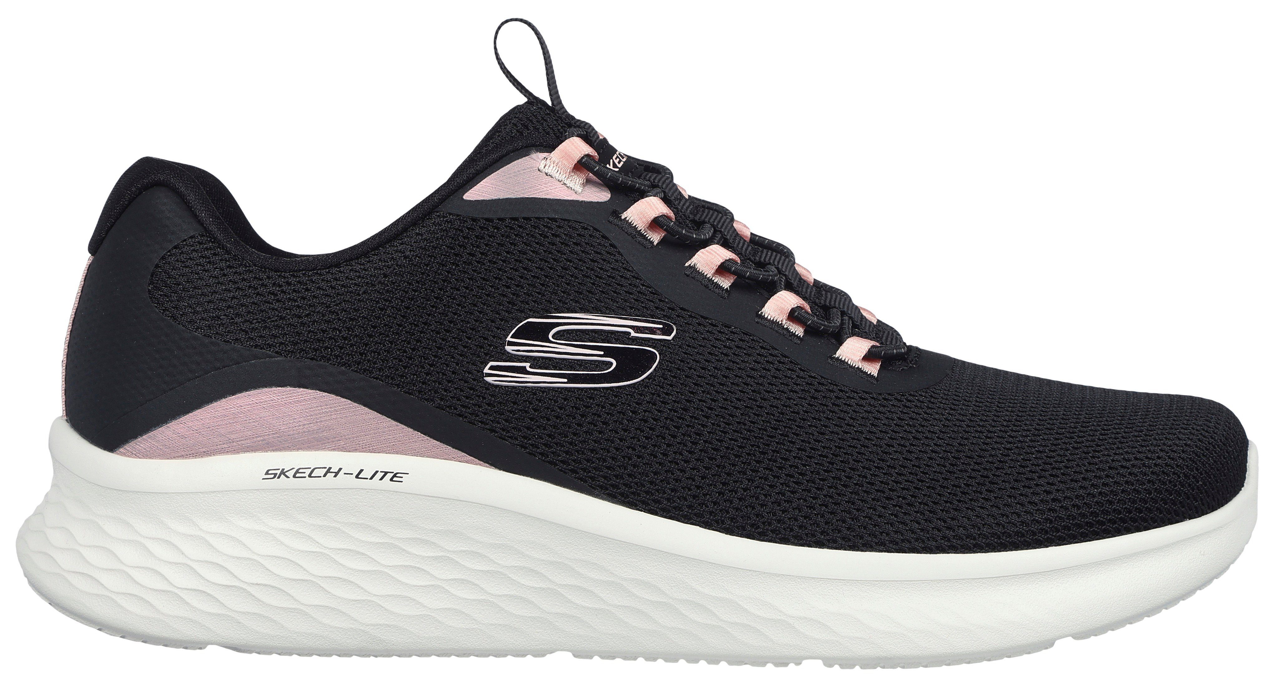 SKECH-LITE Sneaker Slip-On schwarz-kombiniert Gummizug zum Schlupfen PRO- mit Skechers