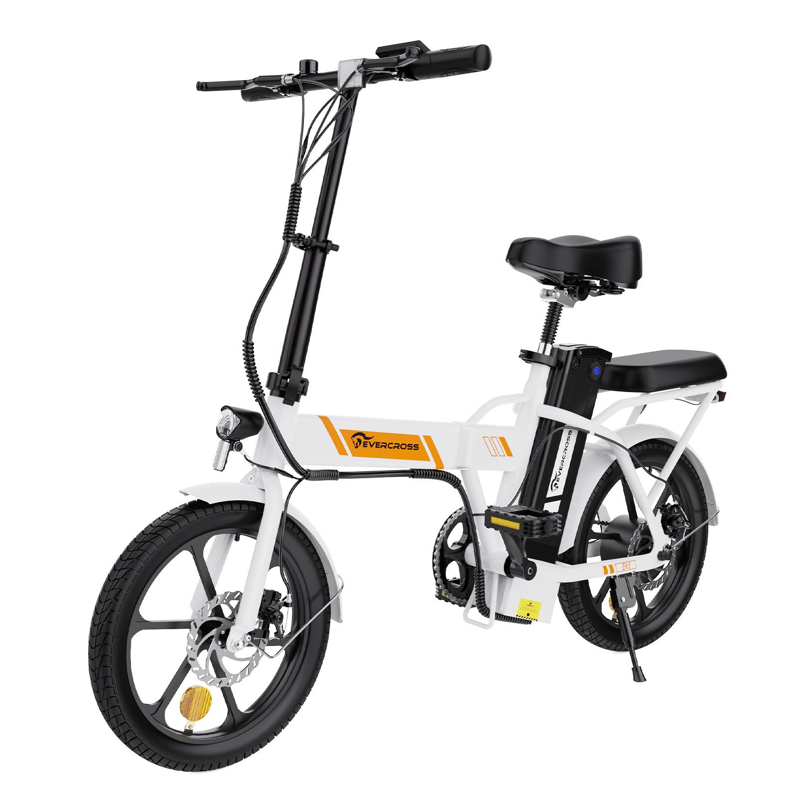 EVERCROSS TECH E-Bike EK5 Faltbares E-Fahrrad,klapprad Riemenantrieb,Pedelec, 36V 8.4 AH, 3 Gang, Heckmotor,15/20/25 KM/H, bis 20-45km, ebike Herren/Damen