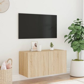 vidaXL TV-Schrank TV-Wandschrank mit LED-Leuchten Sonoma-Eiche 80x35x41 cm