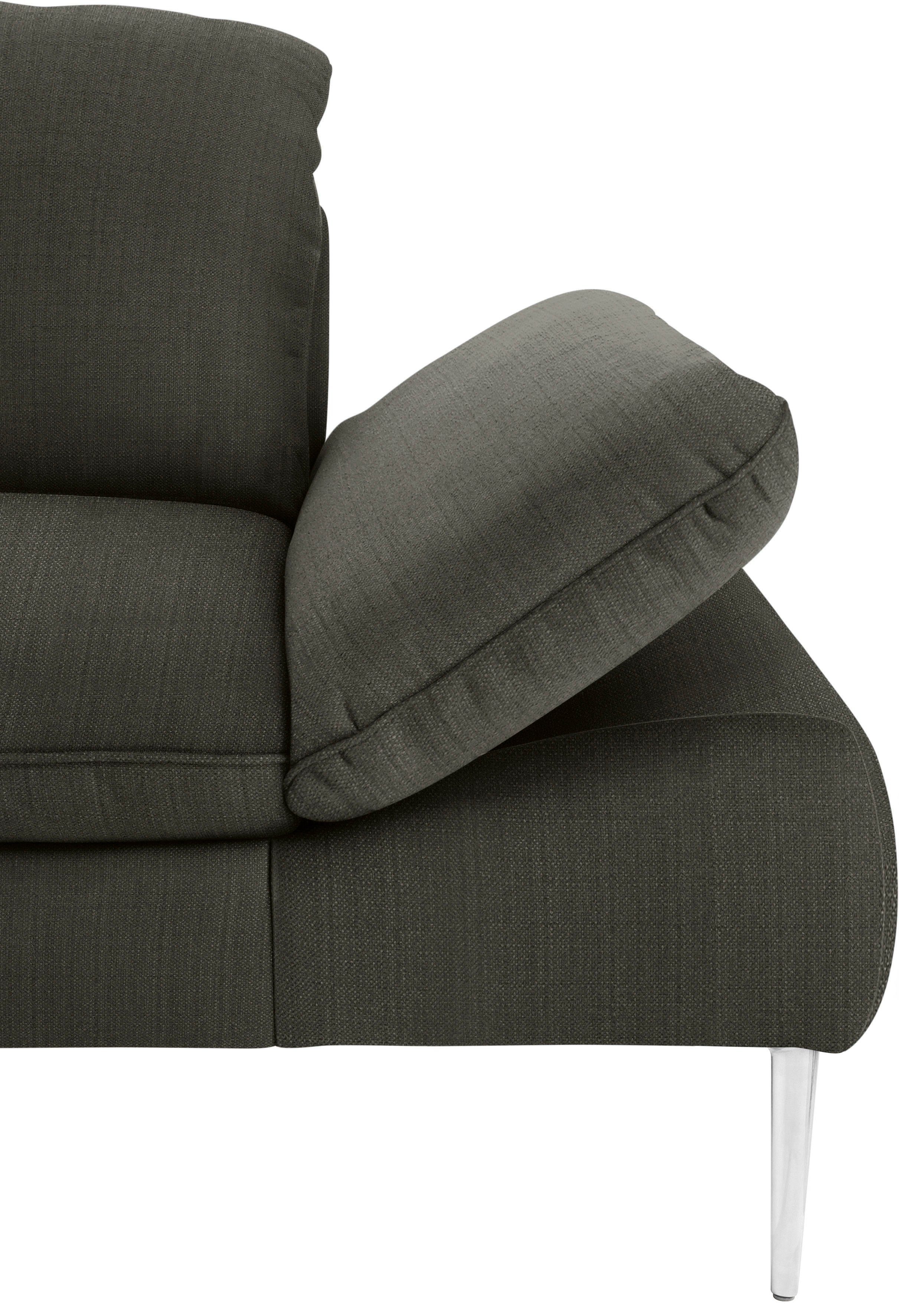 W.SCHILLIG 2-Sitzer enjoy&MORE, mit Sitztiefenverstellung, 202 silber Breite cm matt, Füße