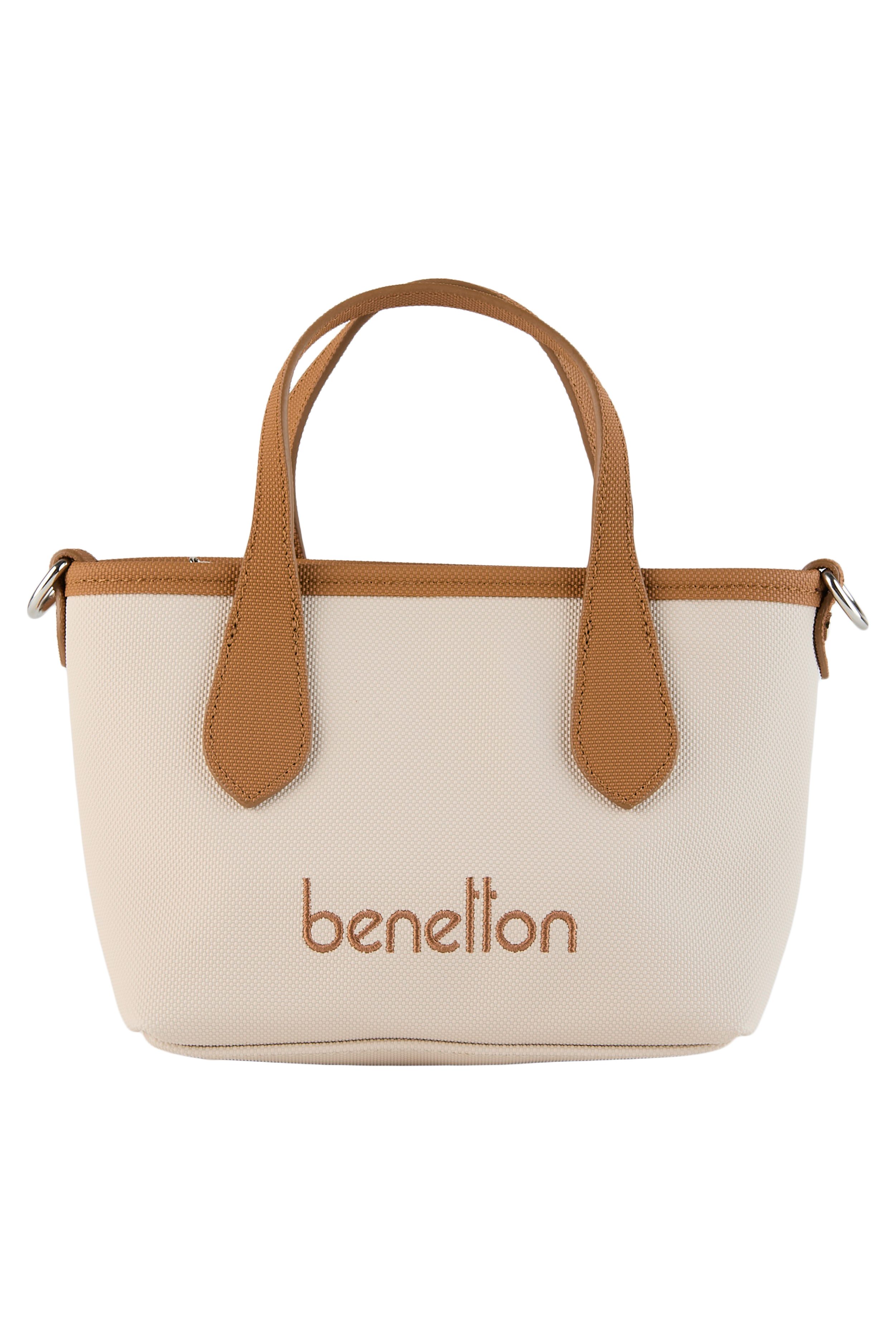 Henkeltasche 2-in-1 Damen Handtasche & Umhängetasche – Tote Bag mit Bodennieten S