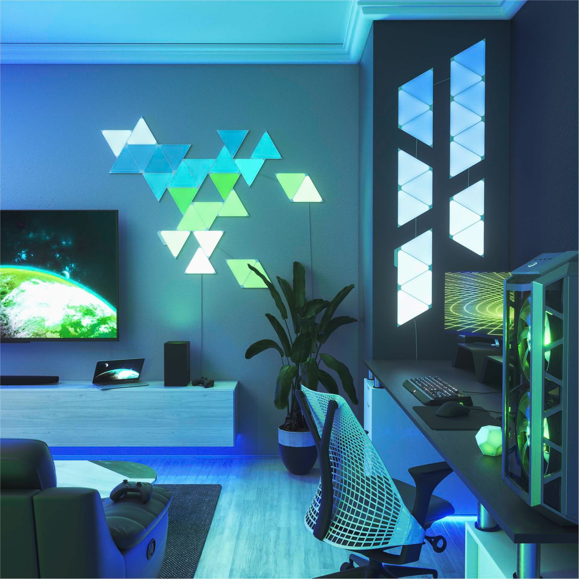 fest LED nanoleaf Triangles, Panel Farbwechsler Dimmfunktion, LED integriert,