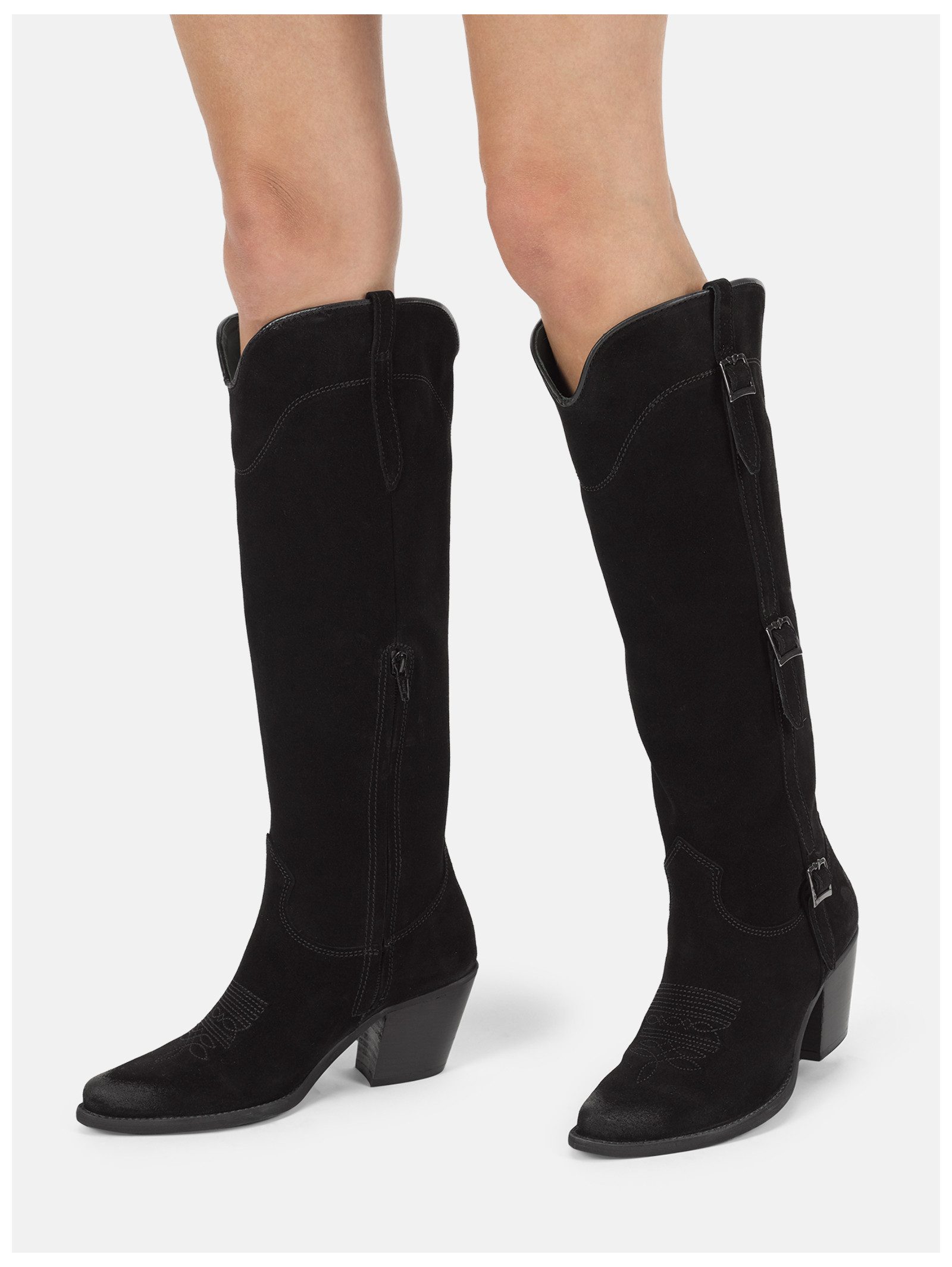 Felmini Stiefel Veloursleder . Bikerboots