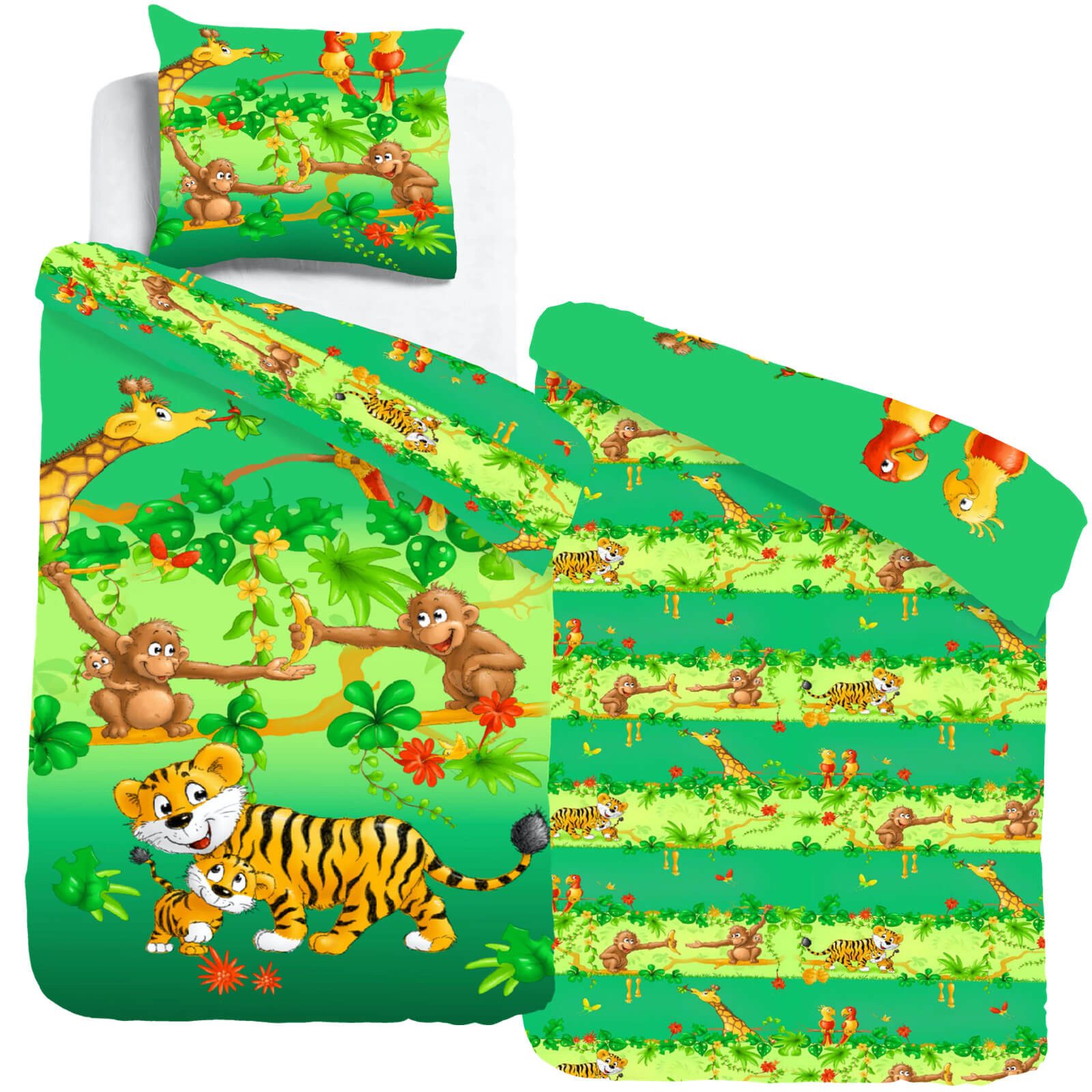 ESPiCO Kinderbettwäsche Dschungeltiere, Renforcé, 2 teilig, Digitaldruck, W günstig online kaufen