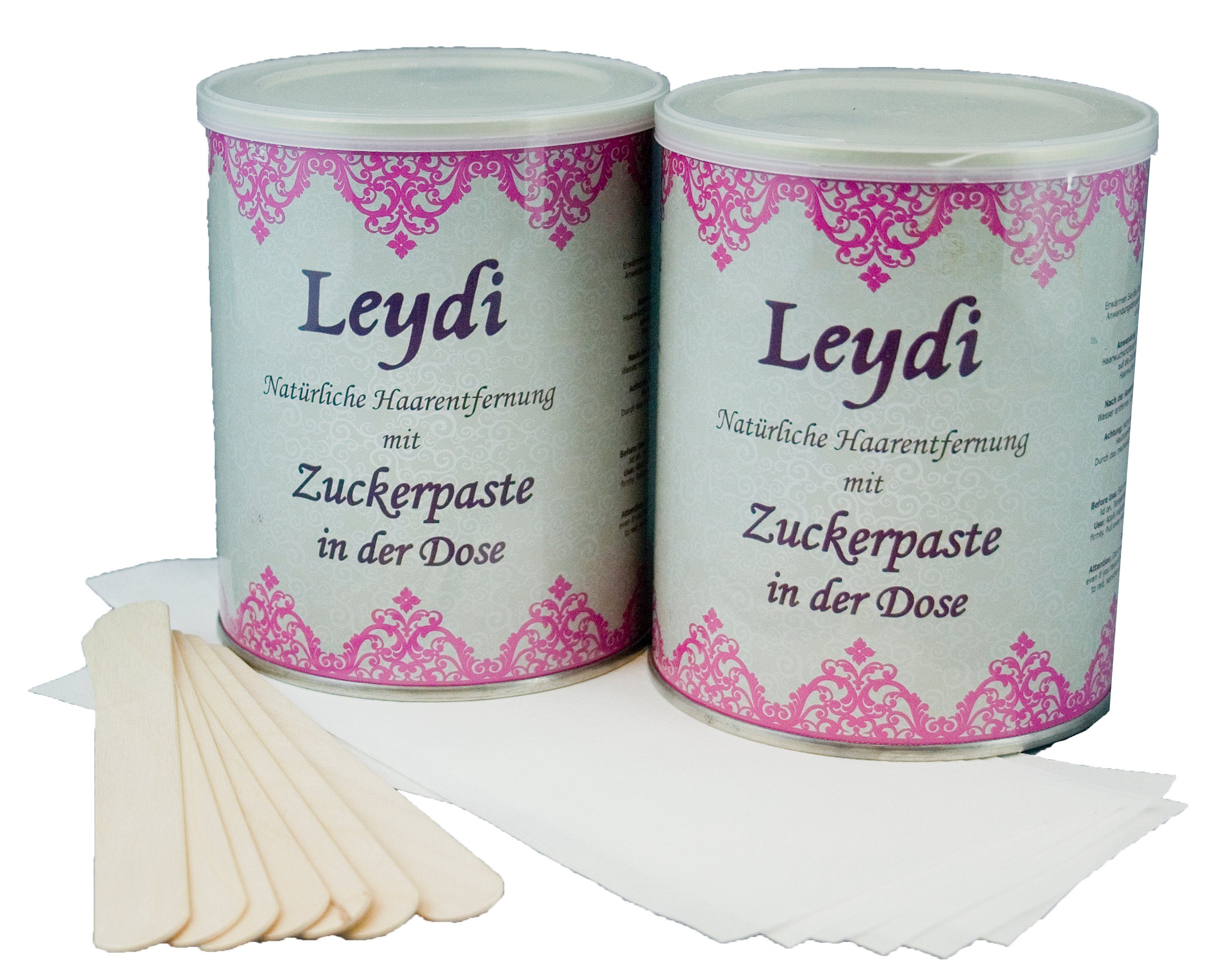 Leydi Zuckerpaste Leydi Zuckerpaste in der Dose - 2x800ml Sugaring für den ganzen Körper, gründlich, sanft und zuverlässig.