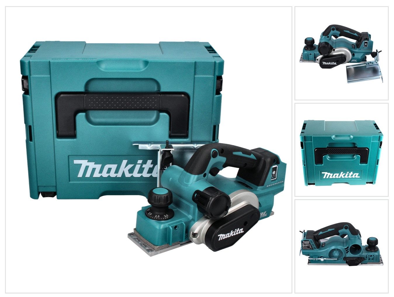 Makita Akku-Falzhobel DKP 181 ZJ Akku Hobel Falzhobel 82 mm 18 V Brushless + Makpac - ohne
