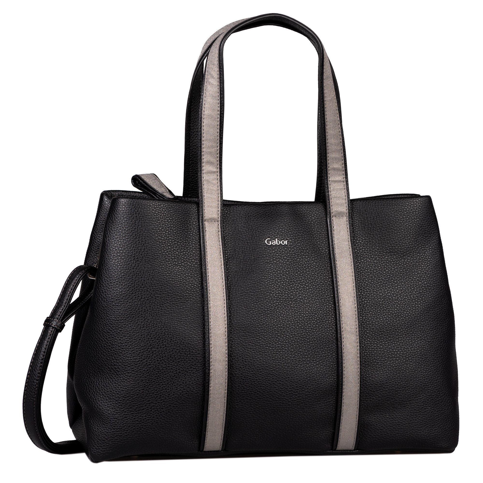 Schultertasche GABOR-ANINA Zip-Shopper M Damen-Shopper Henkeltasche 40x14x28 - black