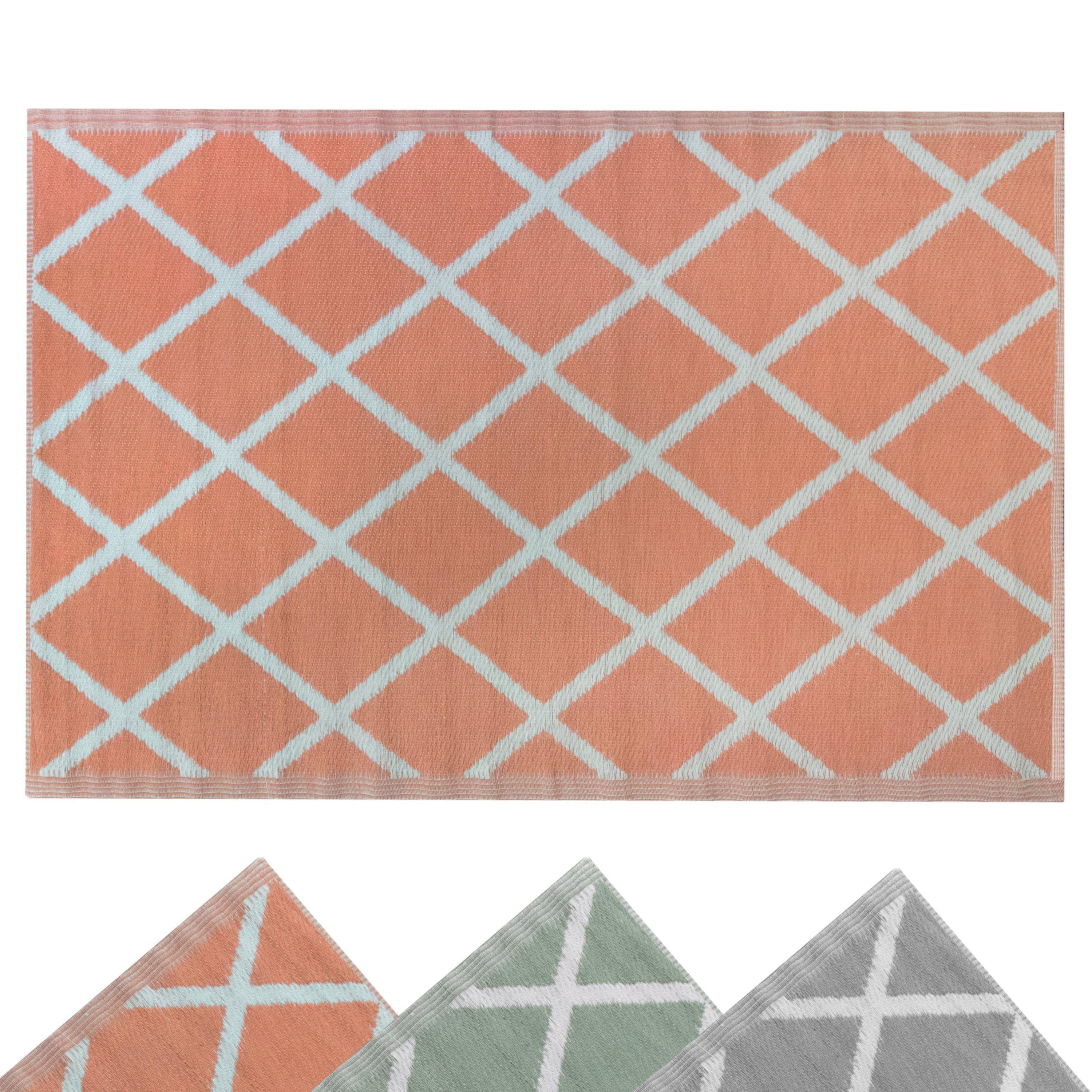 vier in Textil, Primaflor-Ideen Outdoorteppich 2,2 Farben Balkon, mm KORFU Terrasse, - - Rechteckig, Garten, Höhe: