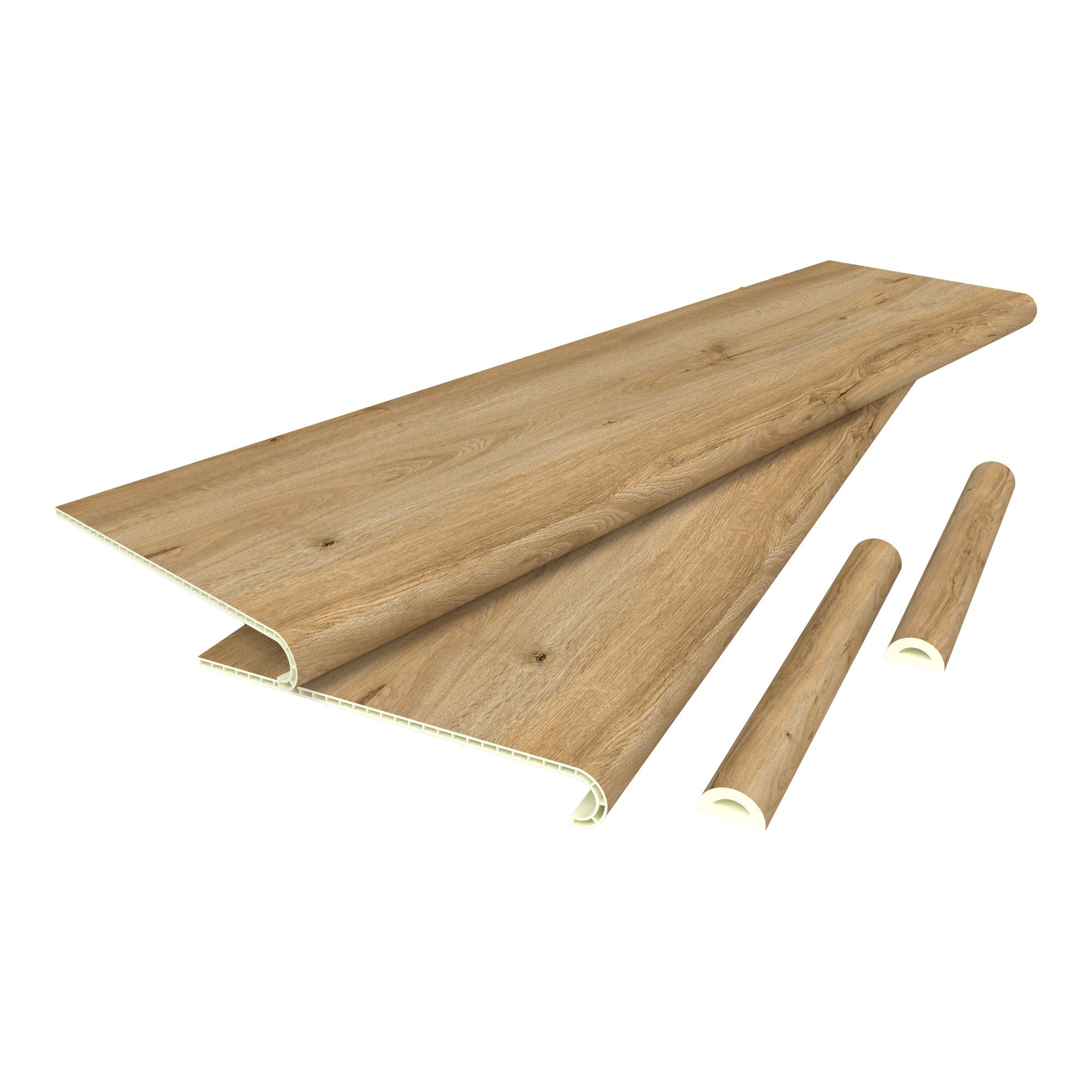 neu.holz Treppenstufen-Set, Set, 2 St., 2er Set, »Bunschoten« Treppenverkleidung 2er Set Eichenoptik