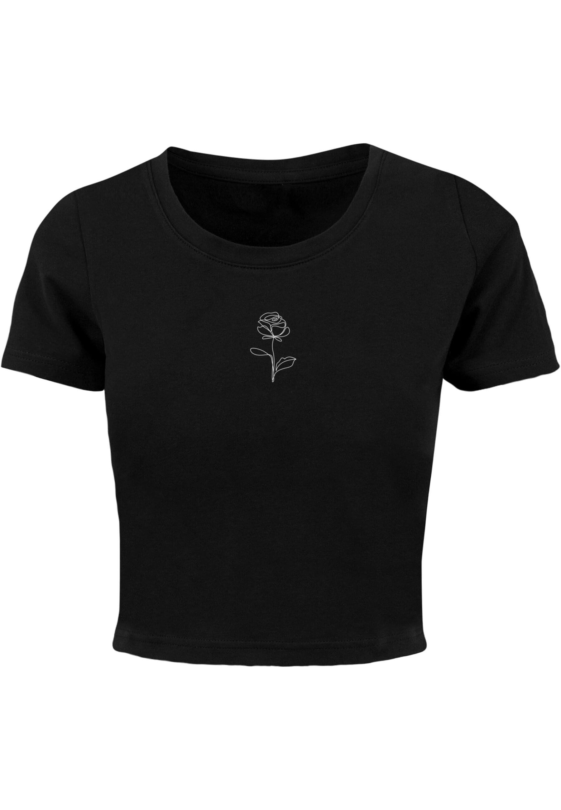 Merchcode T-Shirt Merchcode Damen Ladies Rose Cropped Tee (1-tlg)