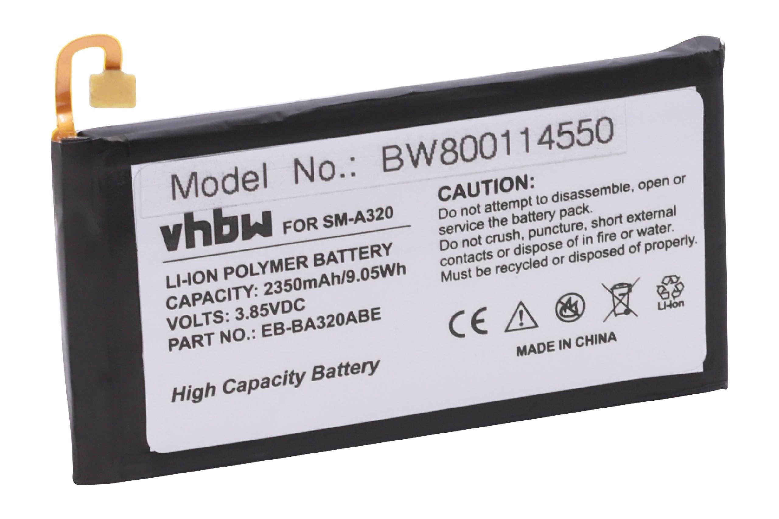 vhbw Smartphone-Akku Ersatz für Samsung EB-BA320ABE für Mobilfunk (2350mAh, 3,85V, Li-Polymer) 2350 mAh