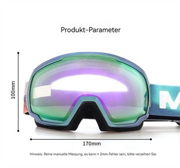 Dekorative Skibrille Skibrille UV-Schutz, Snowboardbrille, Schutzbrille Für Erwachsene, (1-St), UV Schutz, mit praktischer Anti-Beschlag-Beschichtung