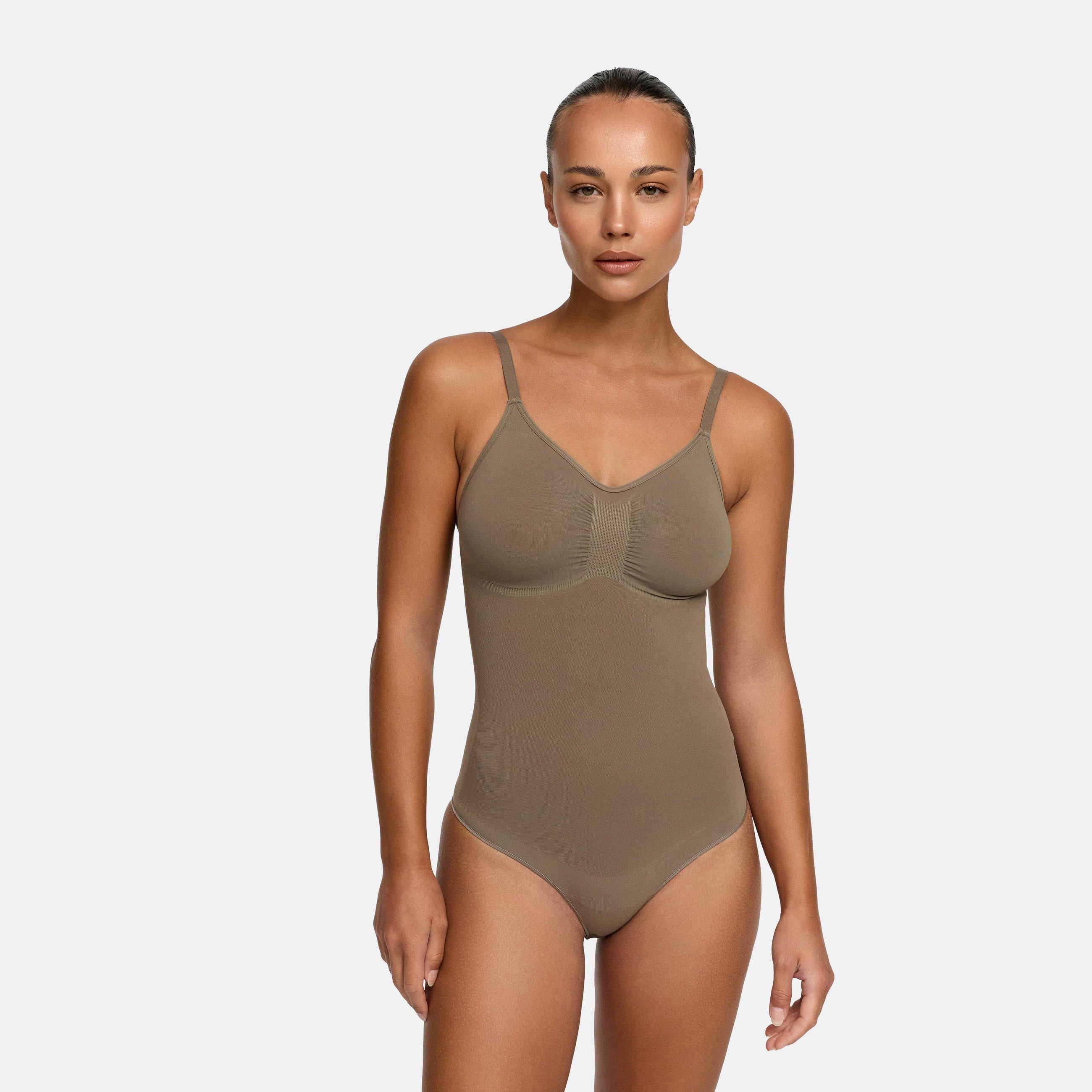 Creamy Fabrics Miederbody Bodysuit Sculpting Обтягивающее белье mit Slip-Taupe-XL (1-tlg) Figurformend