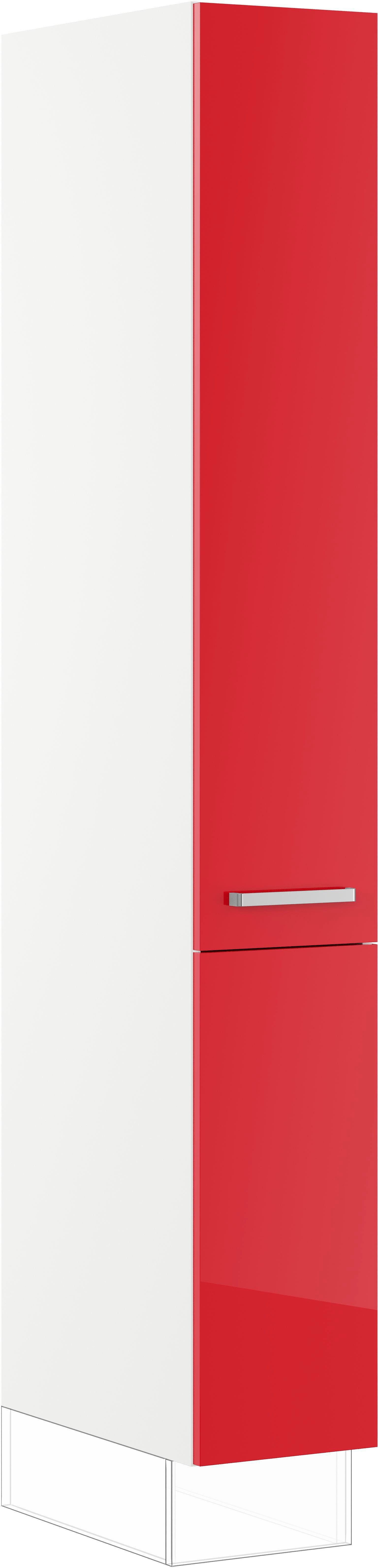 IMPULS KÜCHEN Apothekerschrank "Turin", Breite/Höhe: 30/205,1 cm, mit Soft-Close vormontiert, mit Auszug, mit Körben