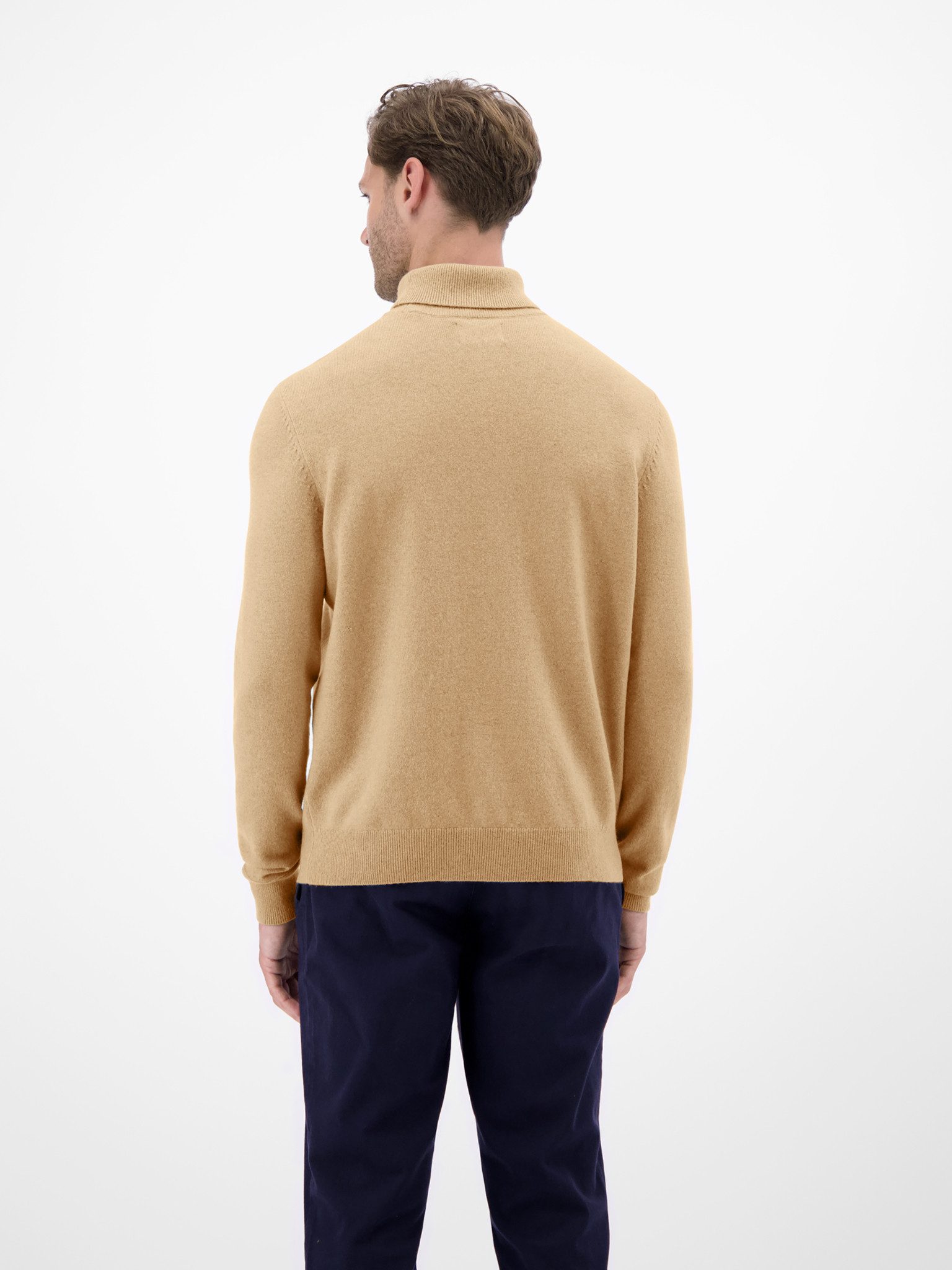 LERROS Rollkragenpullover mit Logo-Stickerei und aus Schurwolle mit Kaschmi günstig online kaufen