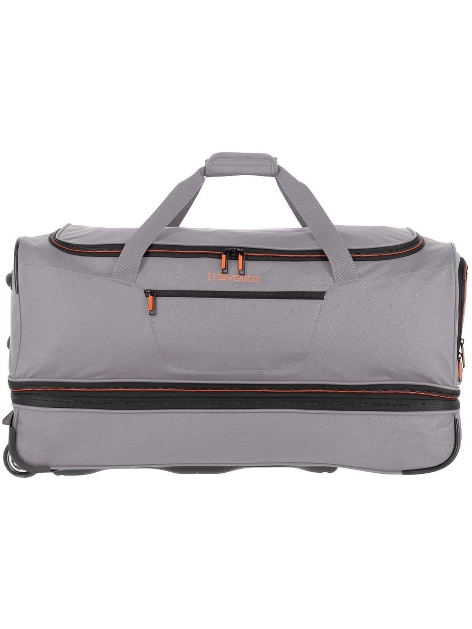 travelite Reisetasche Basics, 70 cm, dunkelgrün, mit Rollen, Integrierte  Dehnfalte für erweiterbares Volumen