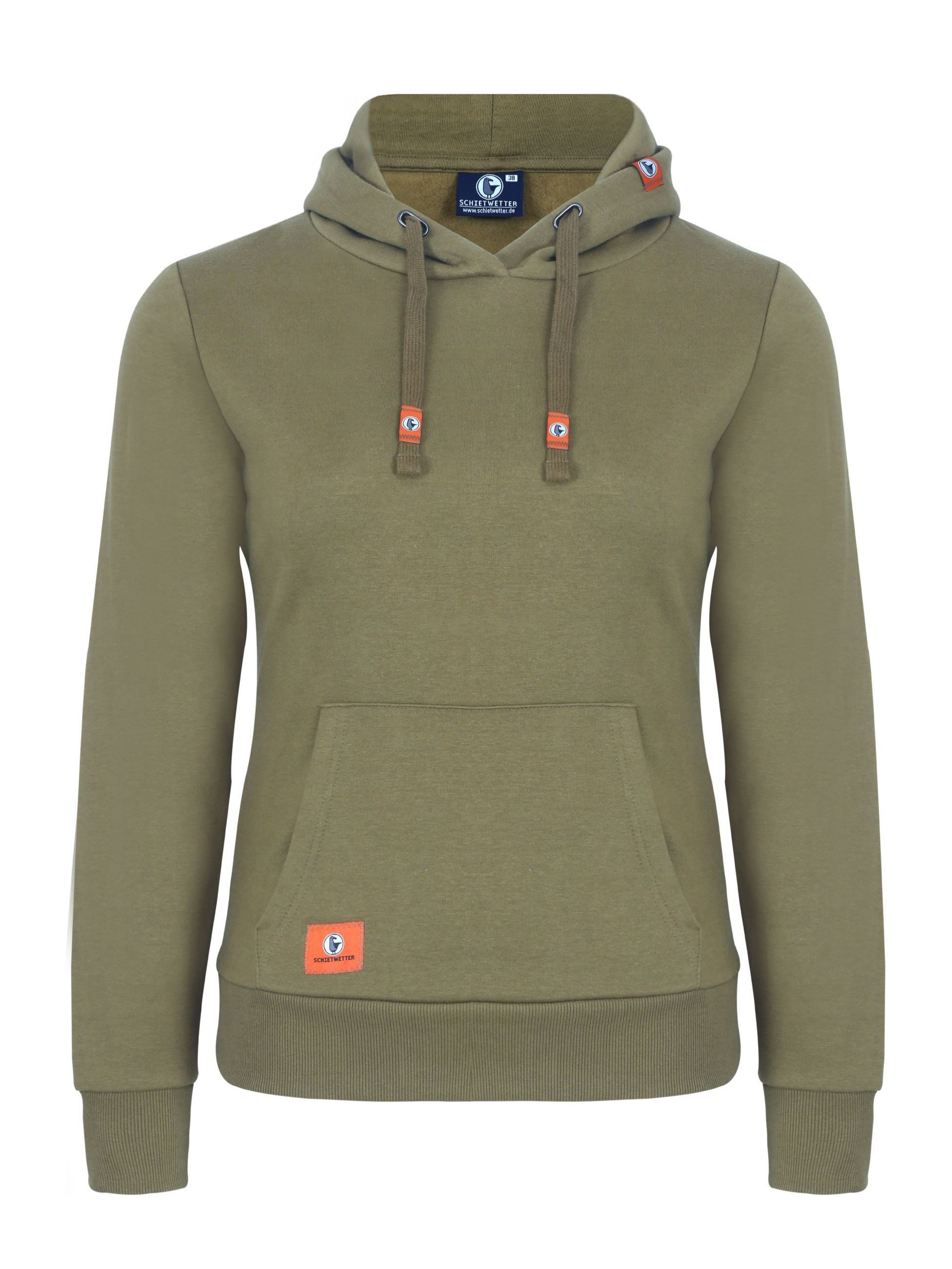 Schietwetter Kapuzenpullover Damen Hoodie "Maike" unifarben, günstig online kaufen