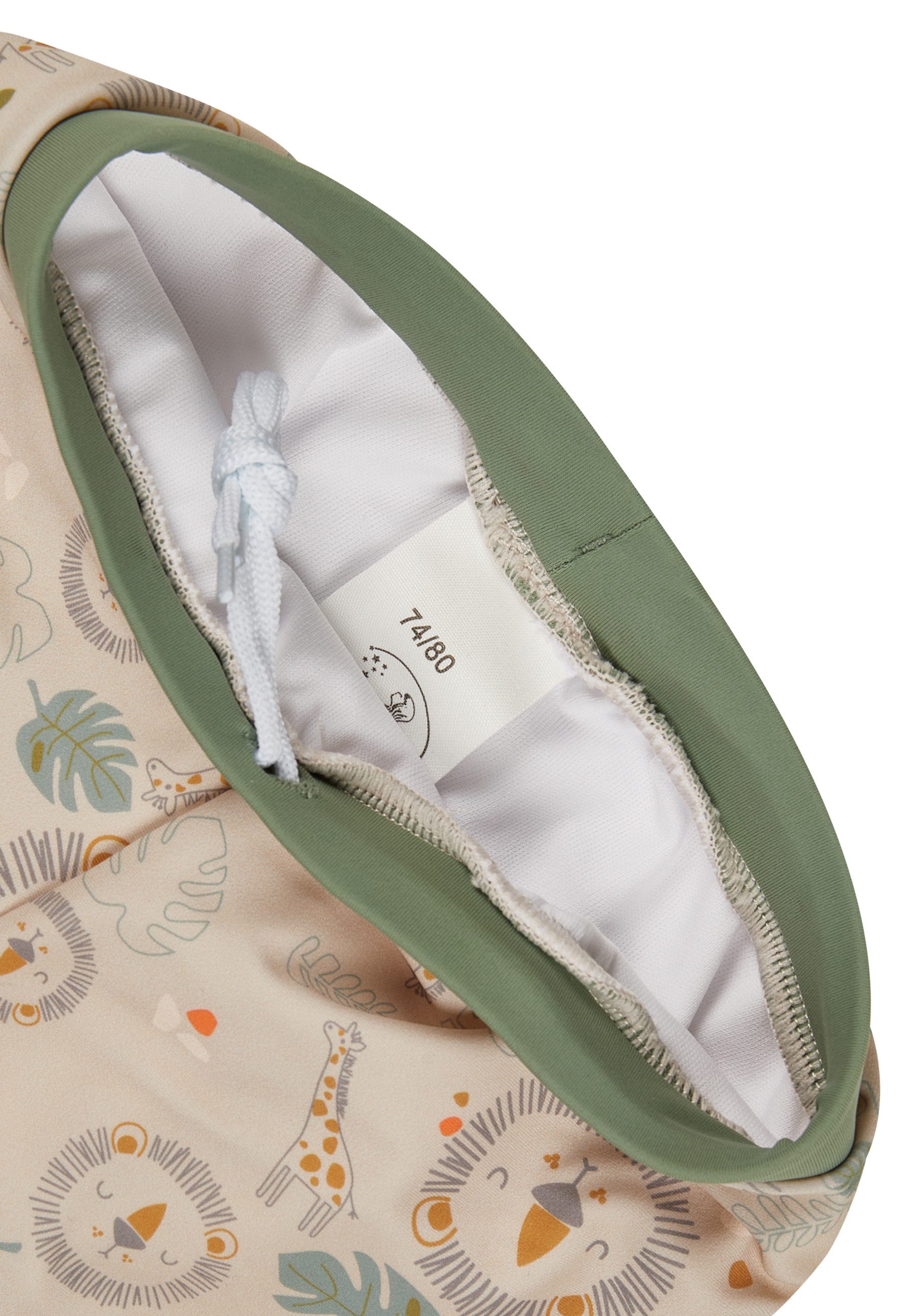 Sterntaler® Badehose UV-Schutz 50+ Badeshorts Safari (1-St) Badeshorts mit Safari-Muster & Kordel, Windeleinsatz bis 86/92