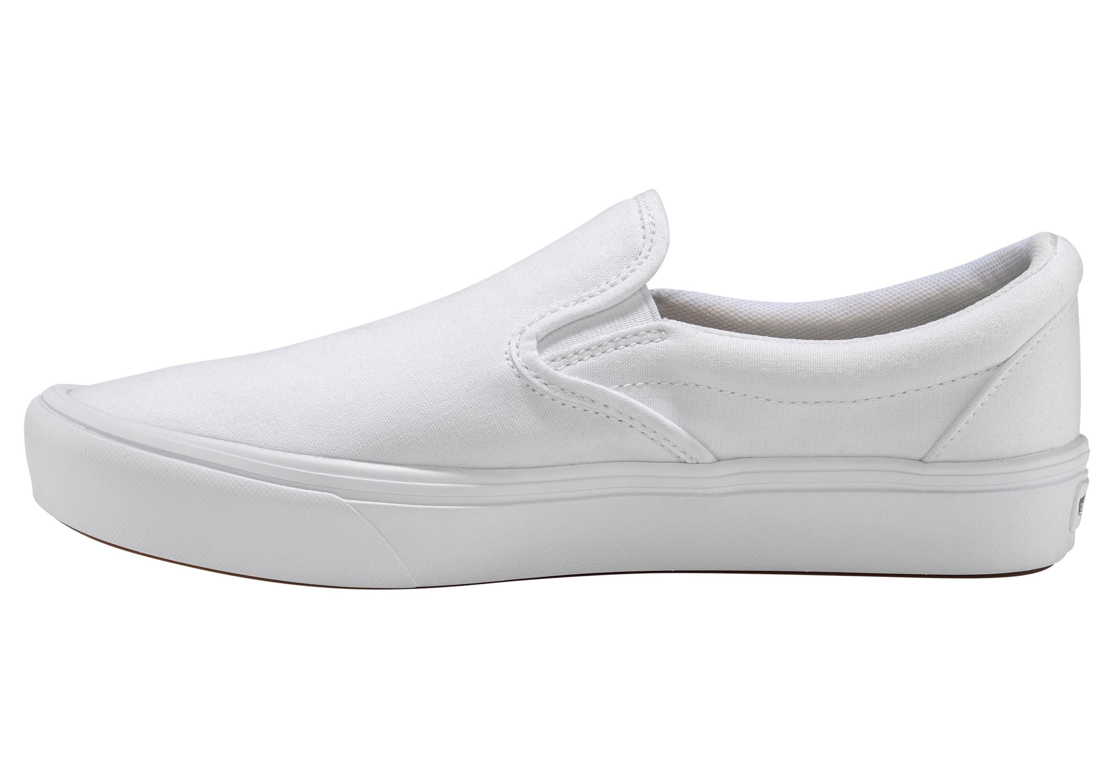 comfycush white slip on vans