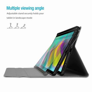Lobwerk Tablet-Hülle 2in1 Set (Hülle + Tastatur) für Samsung Tab A7 T500 T505, Aufstellfunktion, Sturzdämpfung