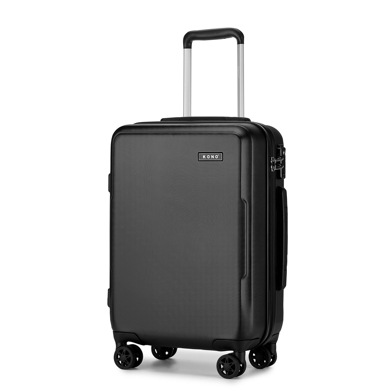 KONO Handgepäck-Trolley Koffer, PC + ABS Hartschale, TSA-Schloss, Doppel-Spinnräder