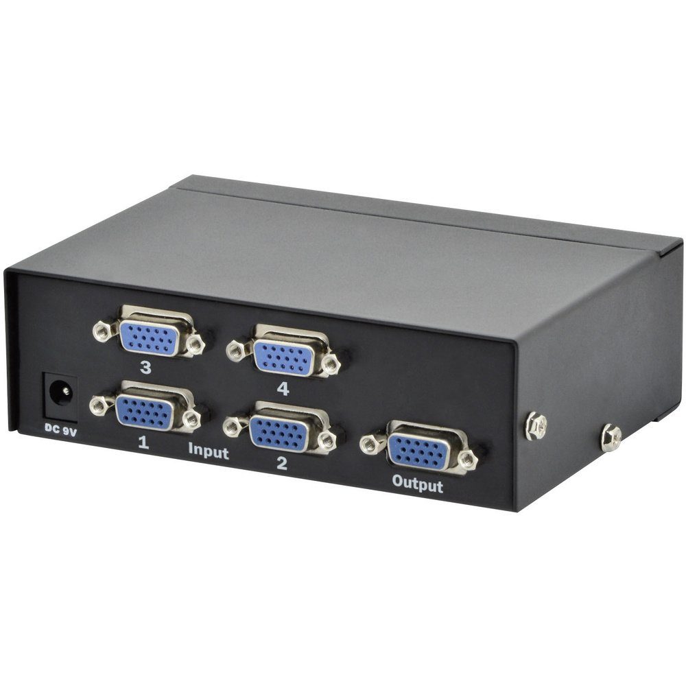 Digitus DS-45100-1 4 Port VGA-Switch 1920 x 1080 Pixel Netzwerk-Adapter