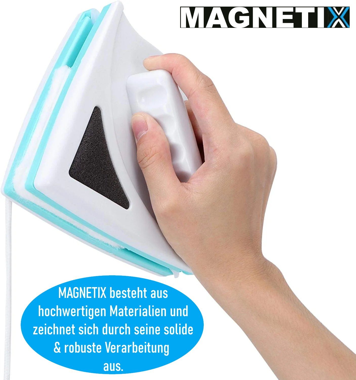 MAVURA magnetischer Glasreiniger, MAGNETIX Glaswischer Fensterreiniger KFZ Abzieher Haus Wischer Fenster Fensterreiniger Auto Reiniger