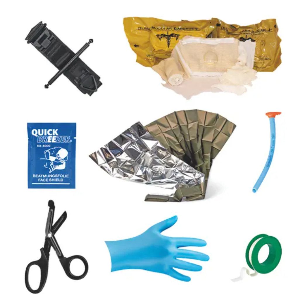 DocMed Erste-Hilfe-Set Basis-Füllung für IFAK, (Erste-Hilfe-Set, 8 St), Hochwertige Komponenten, hygienisch und sofort einsatzbereit