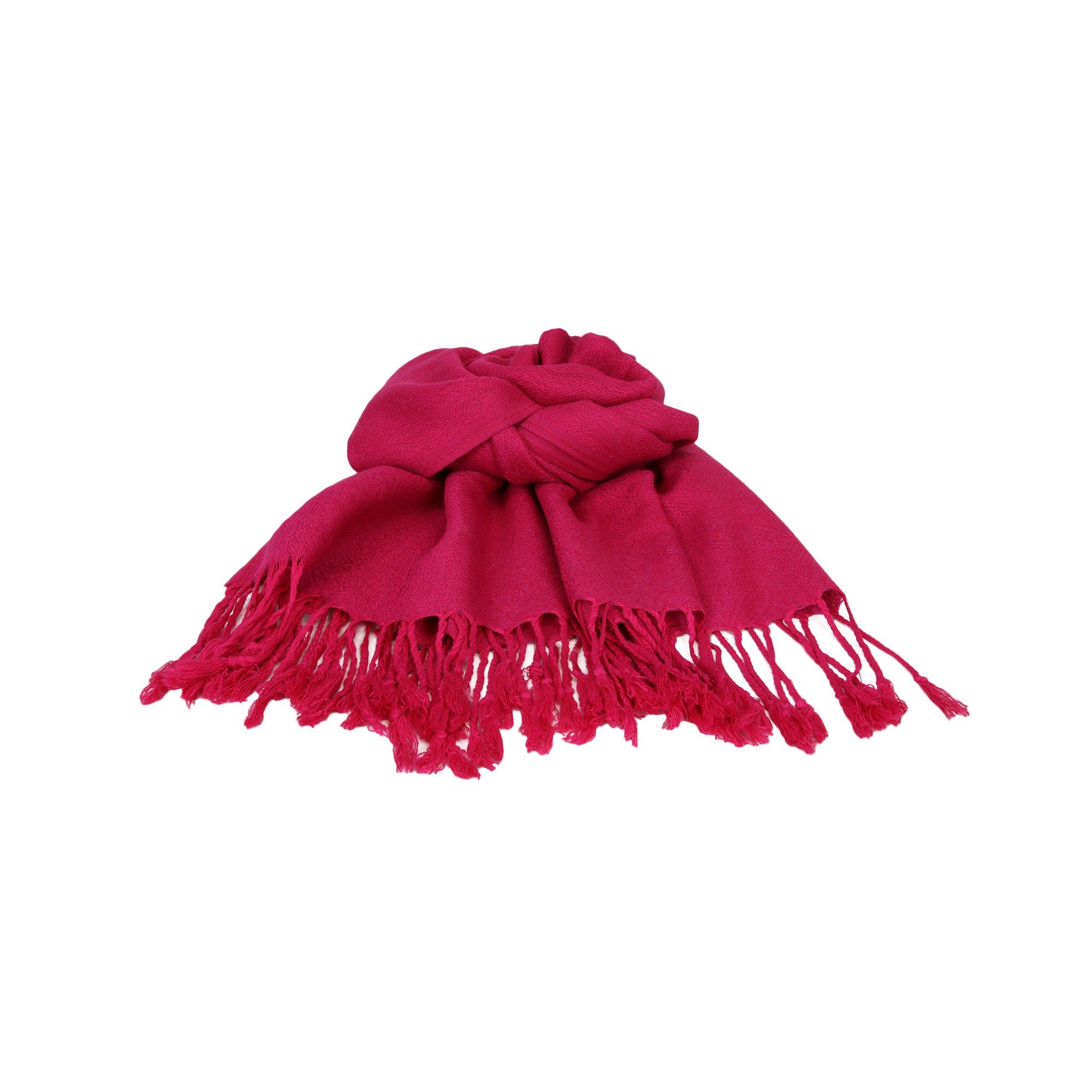 Modeschal Schal, Fransen pink ZEBRO