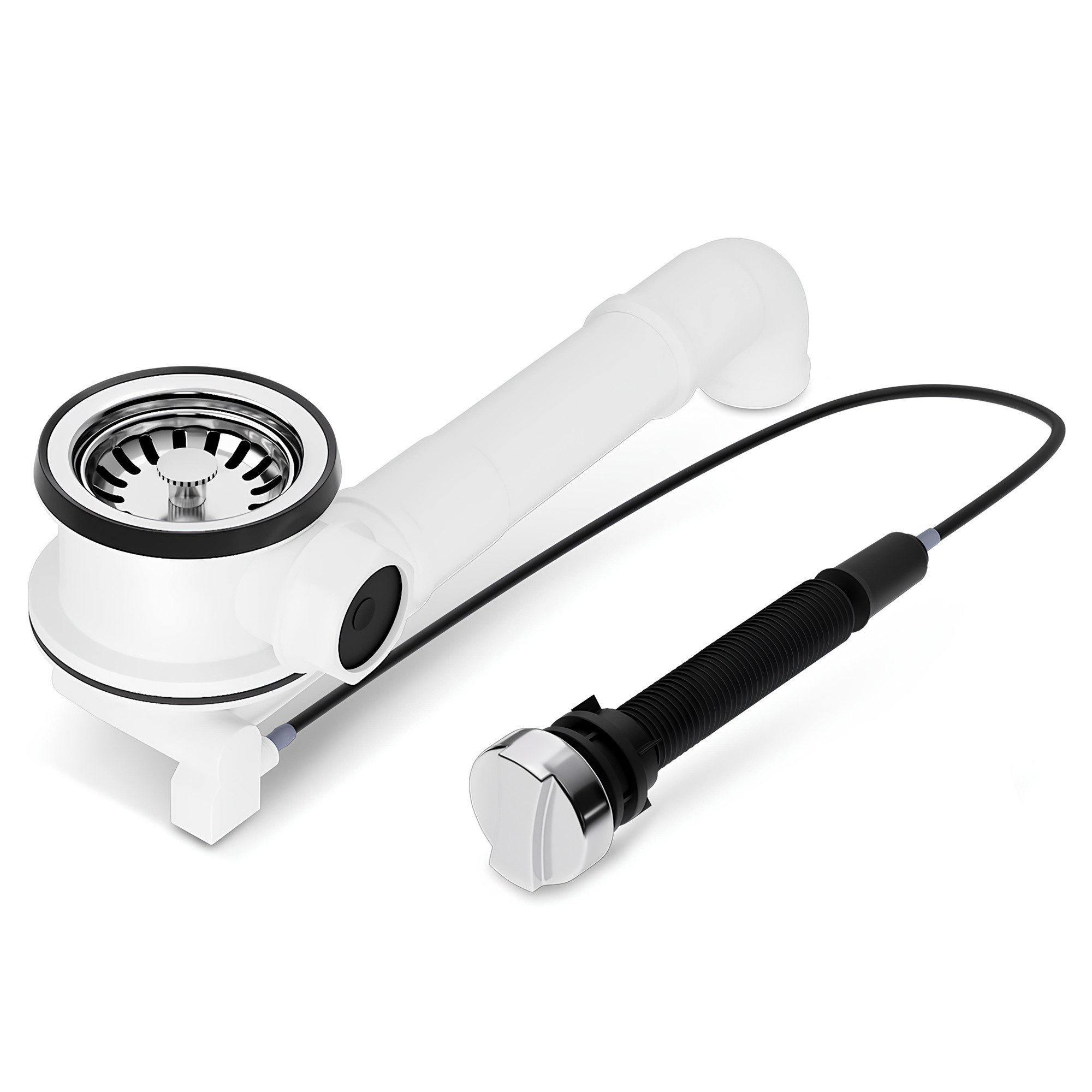VIOKS Anschluss-Set Siebkorbventil Ablaufgarnitur Ø70mm Bowdenzug günstig online kaufen