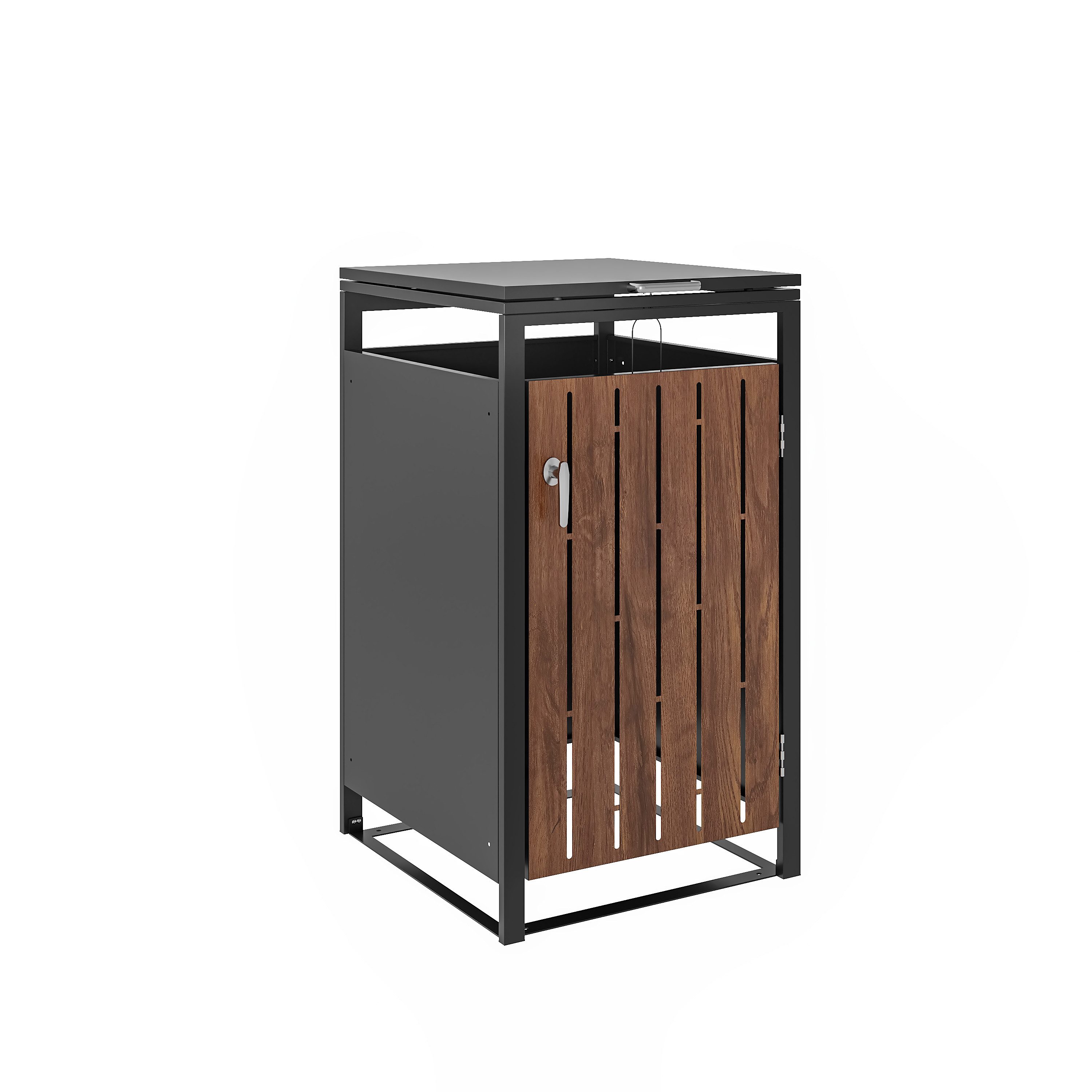 Green Yard Mülltonnenbox Mülltonnenverkleidung abschließbar wetterfest (1 Stück, eine Box, kombinierbar), Stahlrohrrahmen, abschließbar, wetterfest