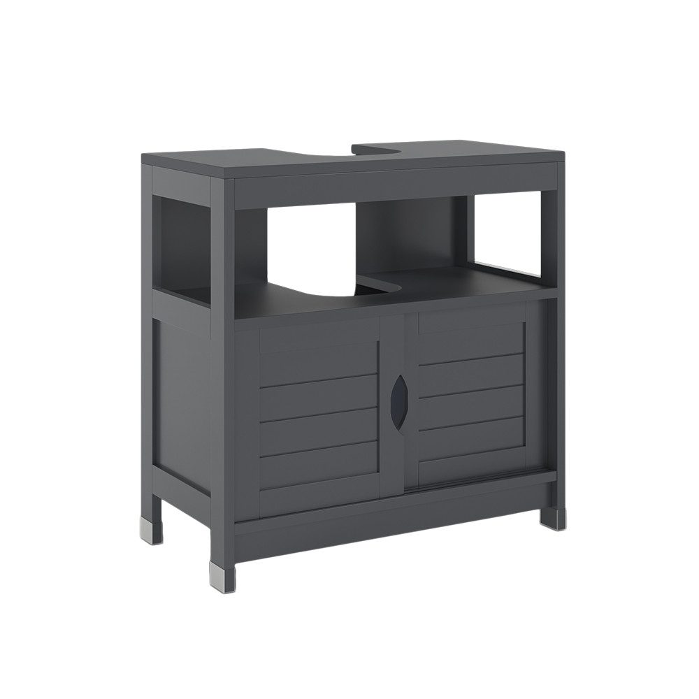 Vicco Waschbeckenunterschrank Vilda, Grau, 60 x 60 cm (1-St)