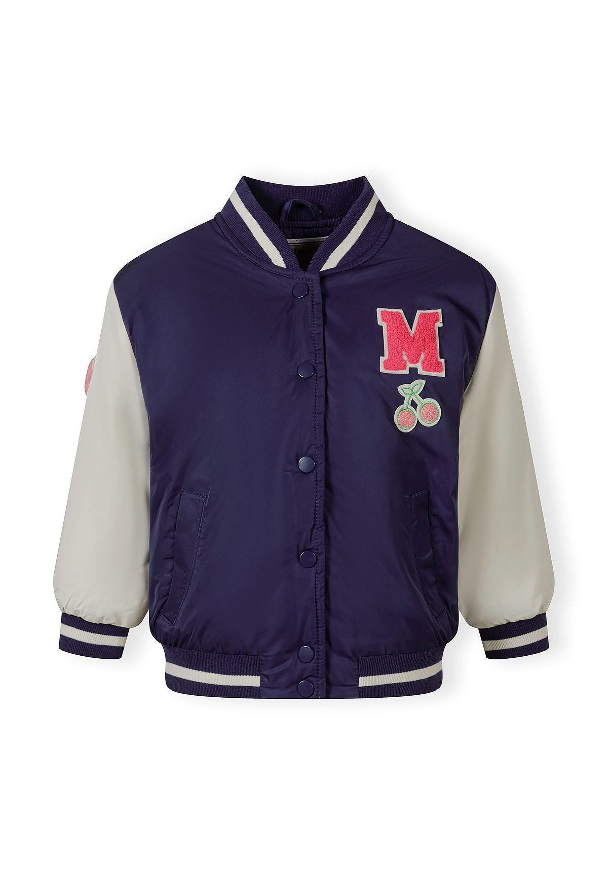 MINOTI Collegejacke für Mädchen mit Druckknöpfen Aufnäher und Rückenprint