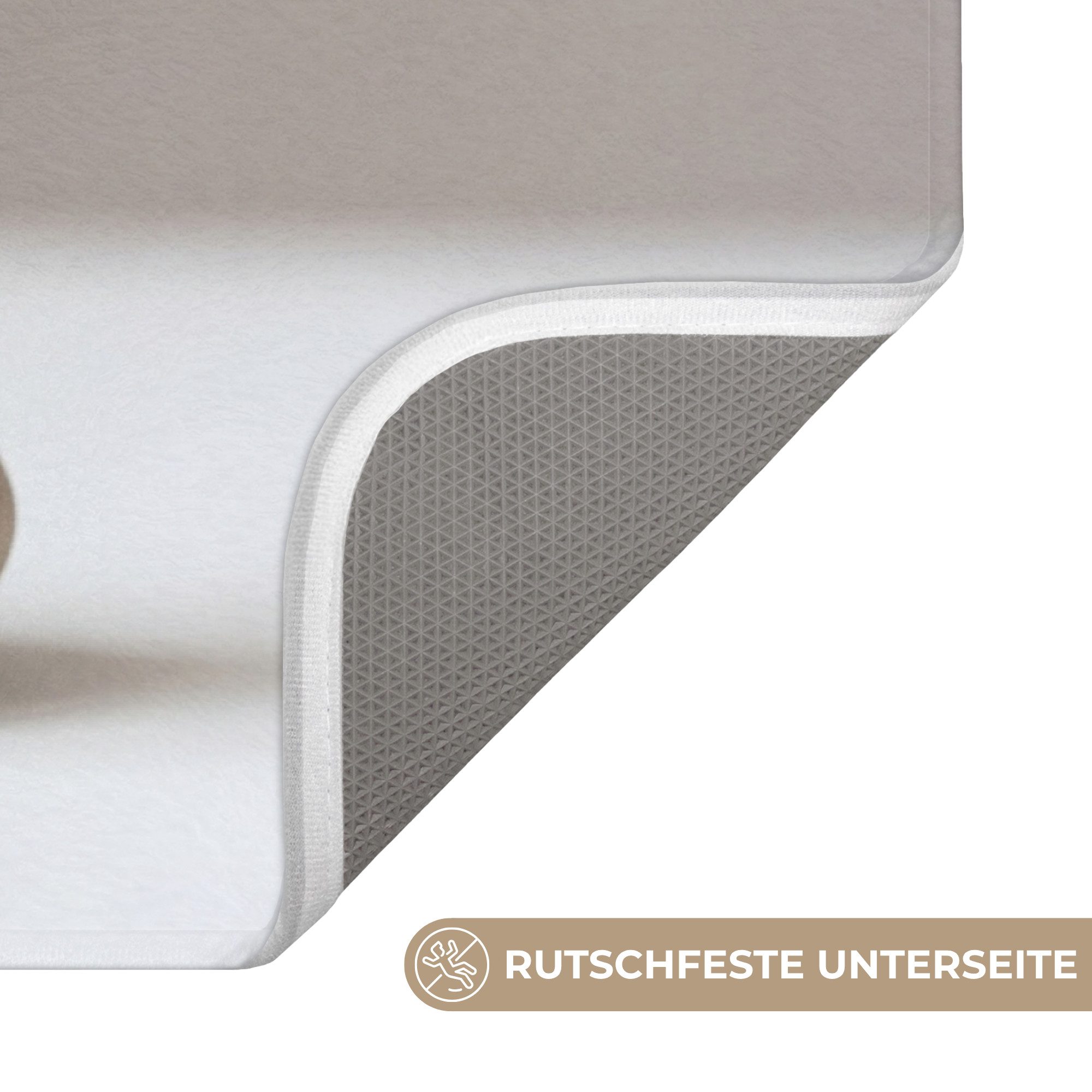 OnlyWow WC-Vorleger Gestapelt - Steine - Grau, Höhe 10 mm, Polyester, Rechteckig, WC Teppich, Toilettenvorleger, Toilettenteppich, Badematte 60x40 cm