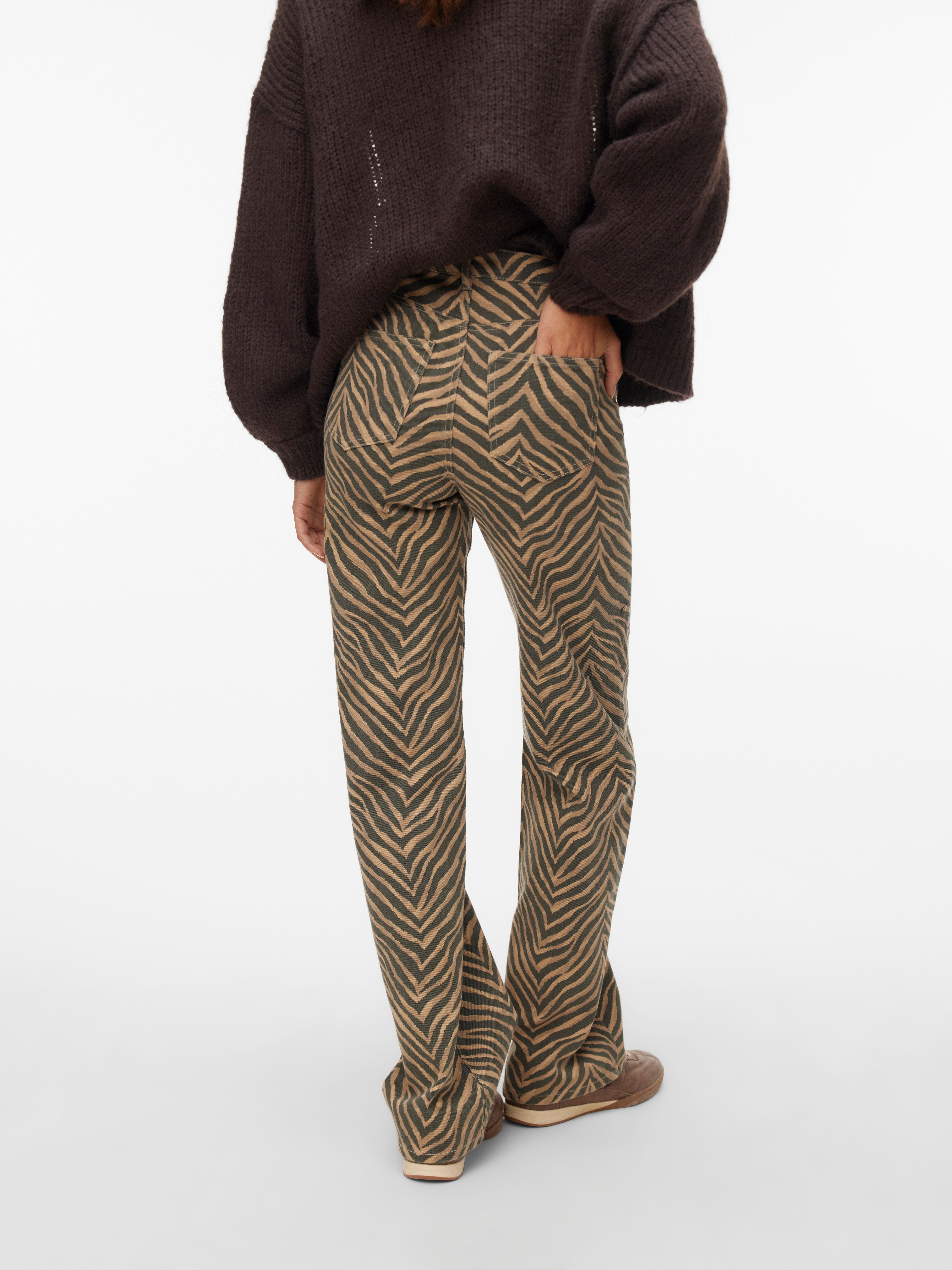 Vero Moda High-waist-Jeans VMTESSA HR WIDE STRETCH AOP JEANS NOOS