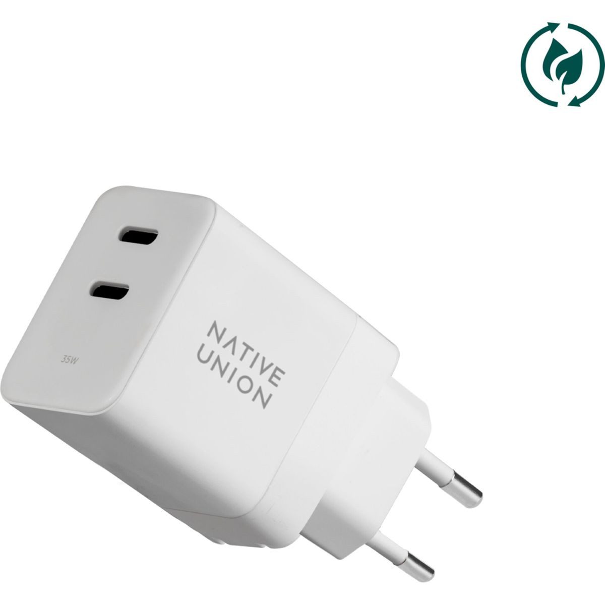 NATIVE UNION 35W Dual USB-C Fast GaN PD Wall Charger Universal-Ladegerät