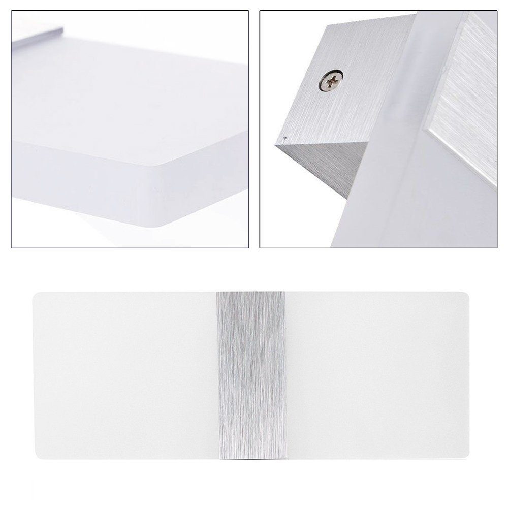 Weiß Wandleuchte Badleuchte Clanmacy Effektlampe Flurlampe Strahler LED fest LED integriert, Wandlampe 6W/12W,