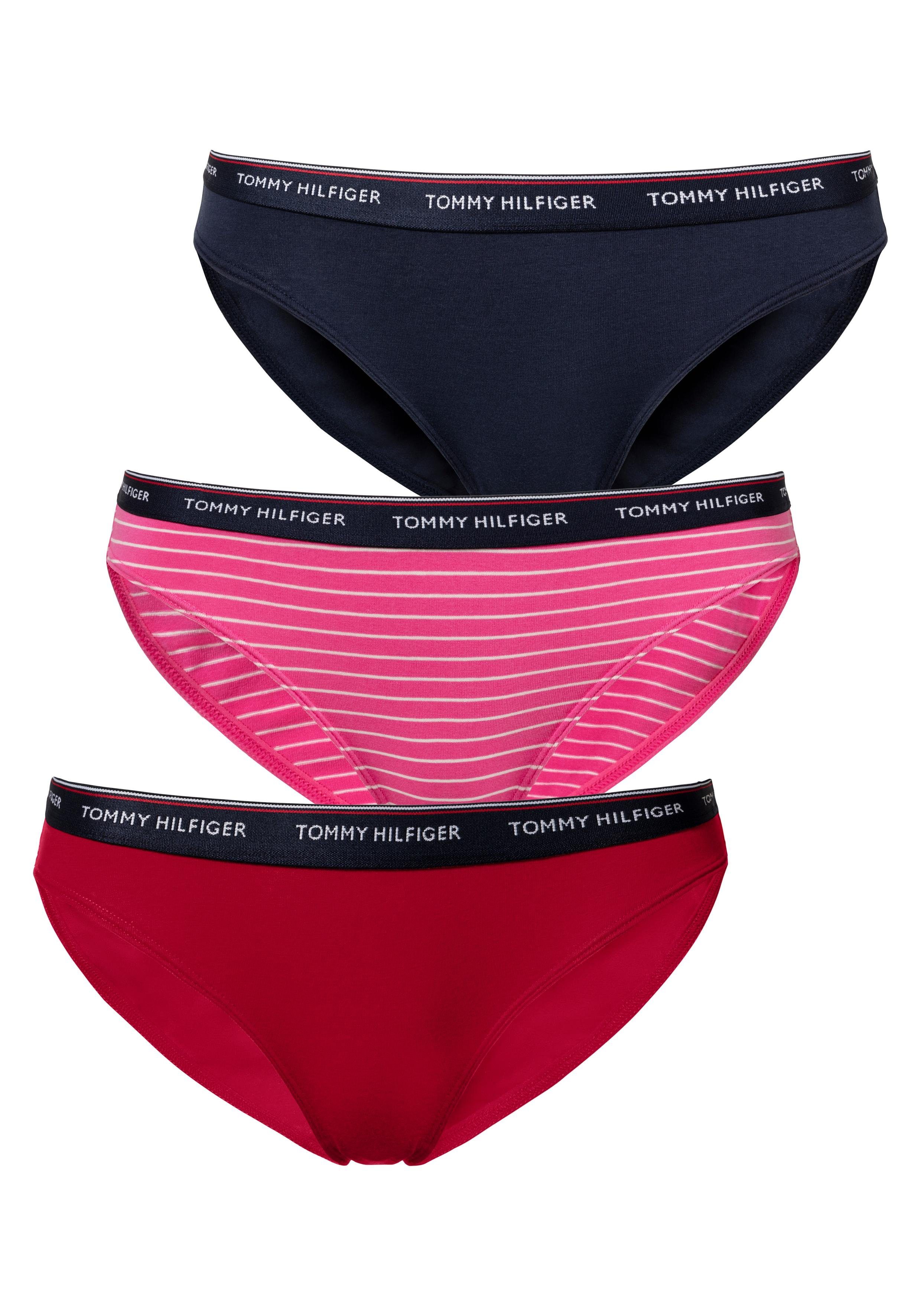 TOMMY HILFIGER Bikinislip »ESSENTIALS« (3 Stück) in uni und gestreift